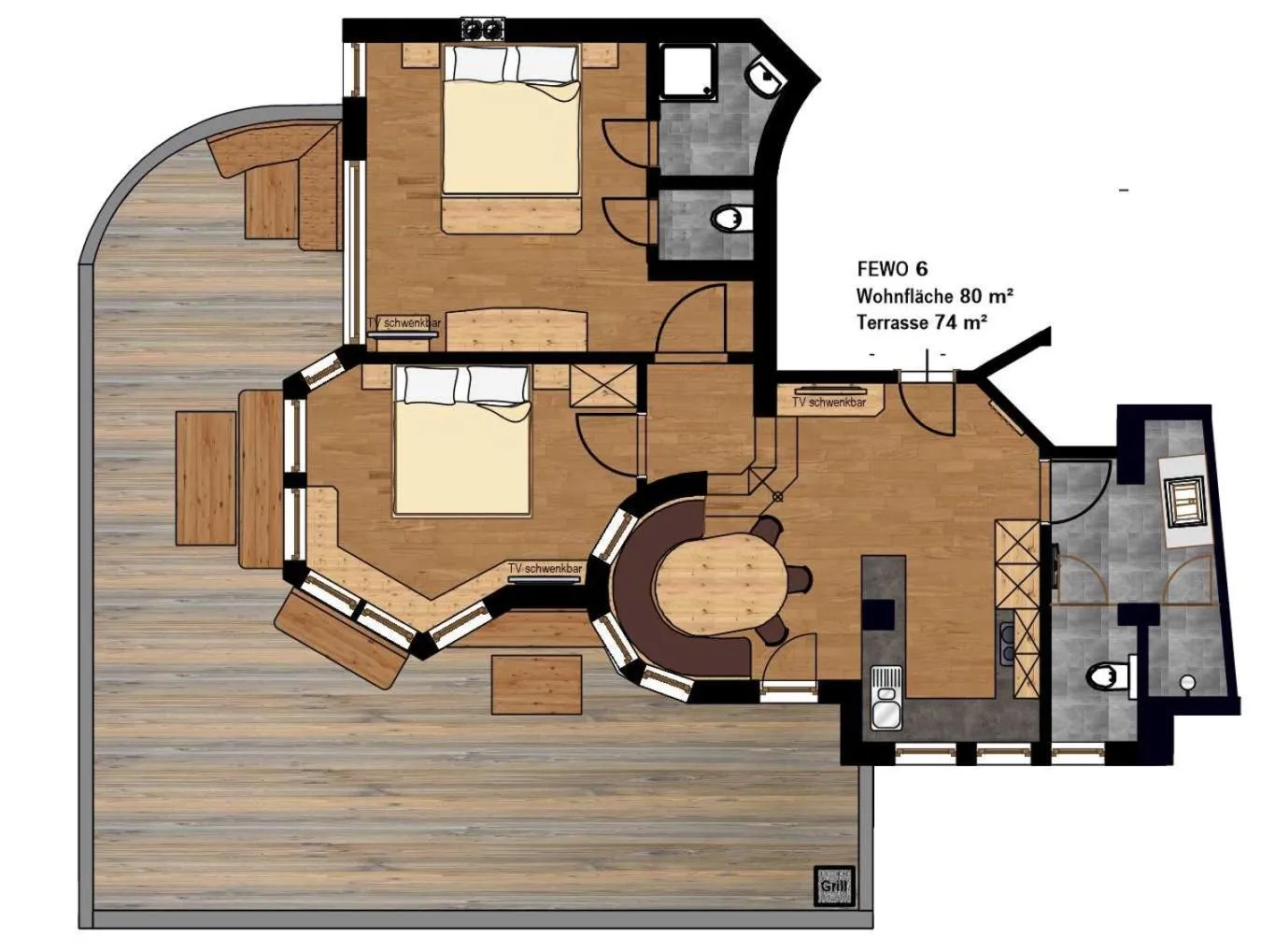 Floor plan in Ferienhof Ausserbrente