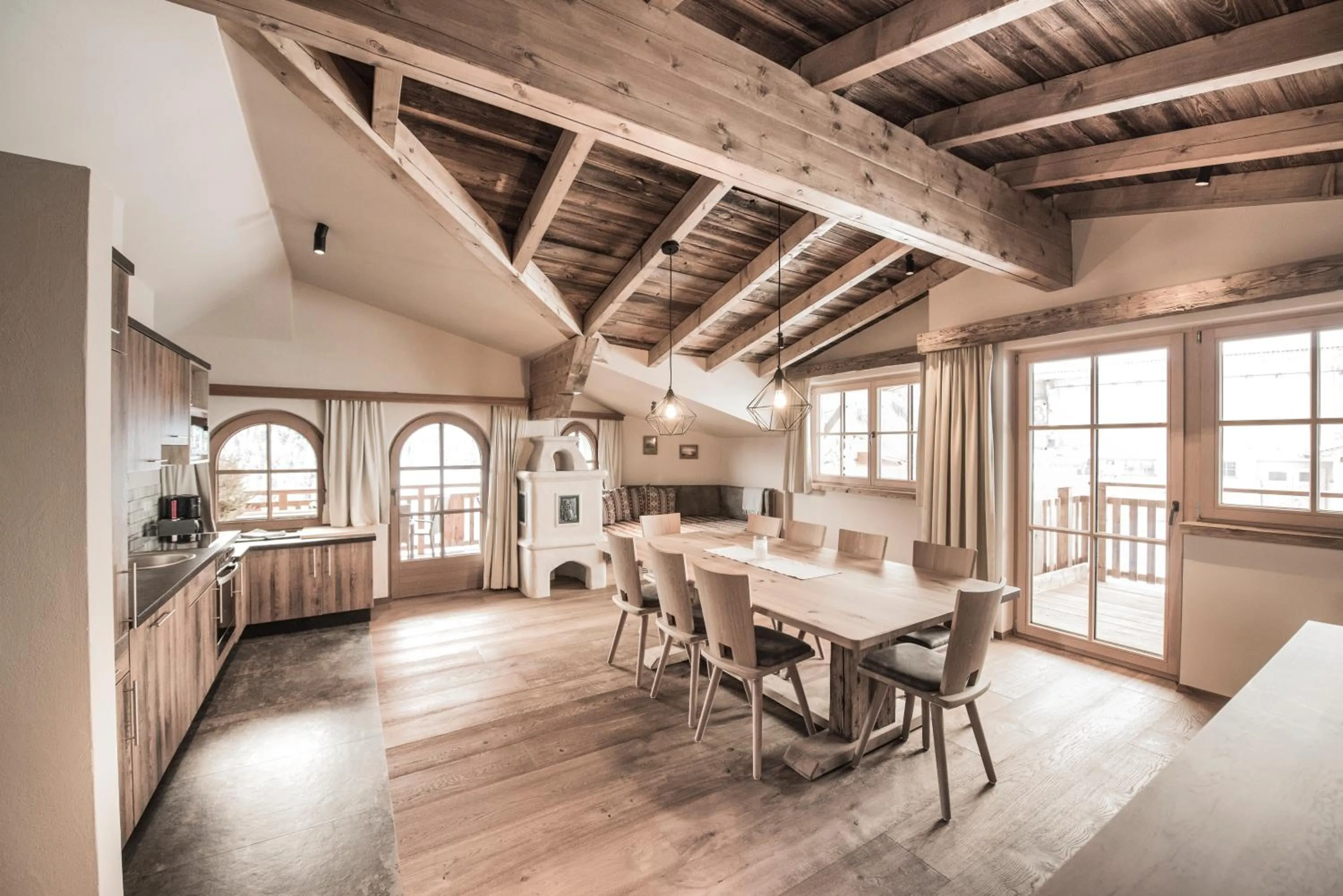 Kitchen or kitchenette in Ferienhof Ausserbrente