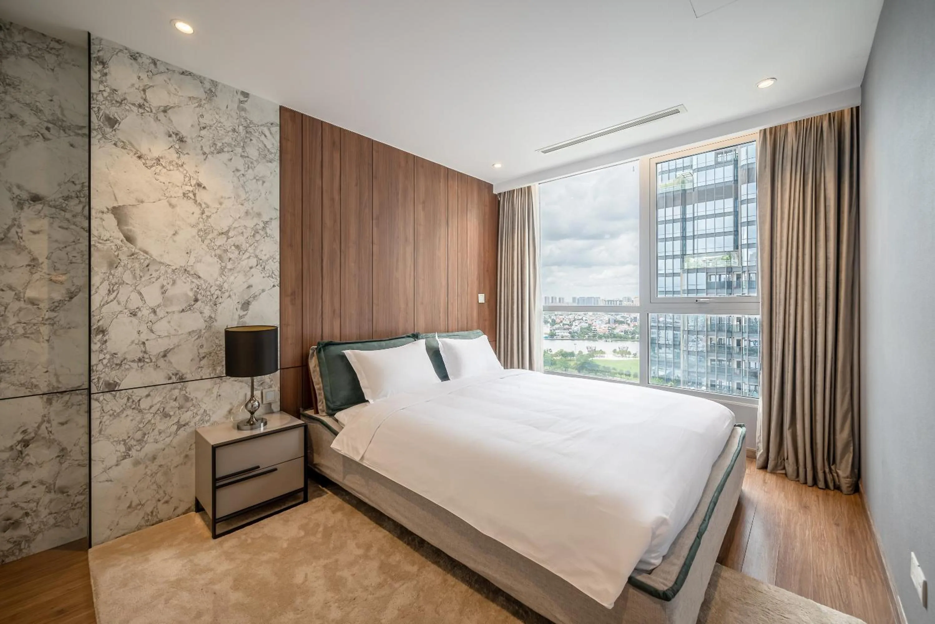 Bed in CeLaVie Serviced Apartment - The Vinhomes and Landmark