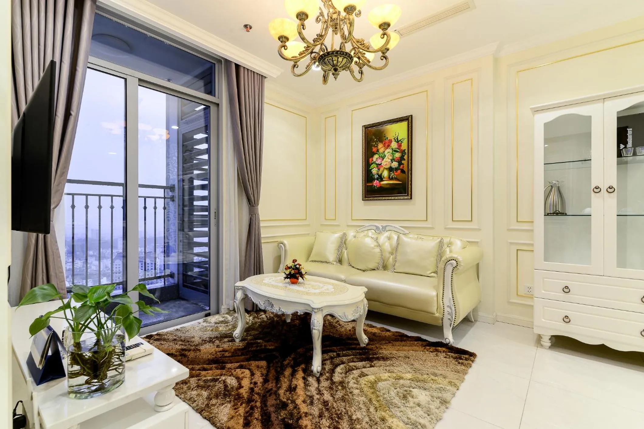 Living room in CeLaVie Serviced Apartment - The Vinhomes and Landmark