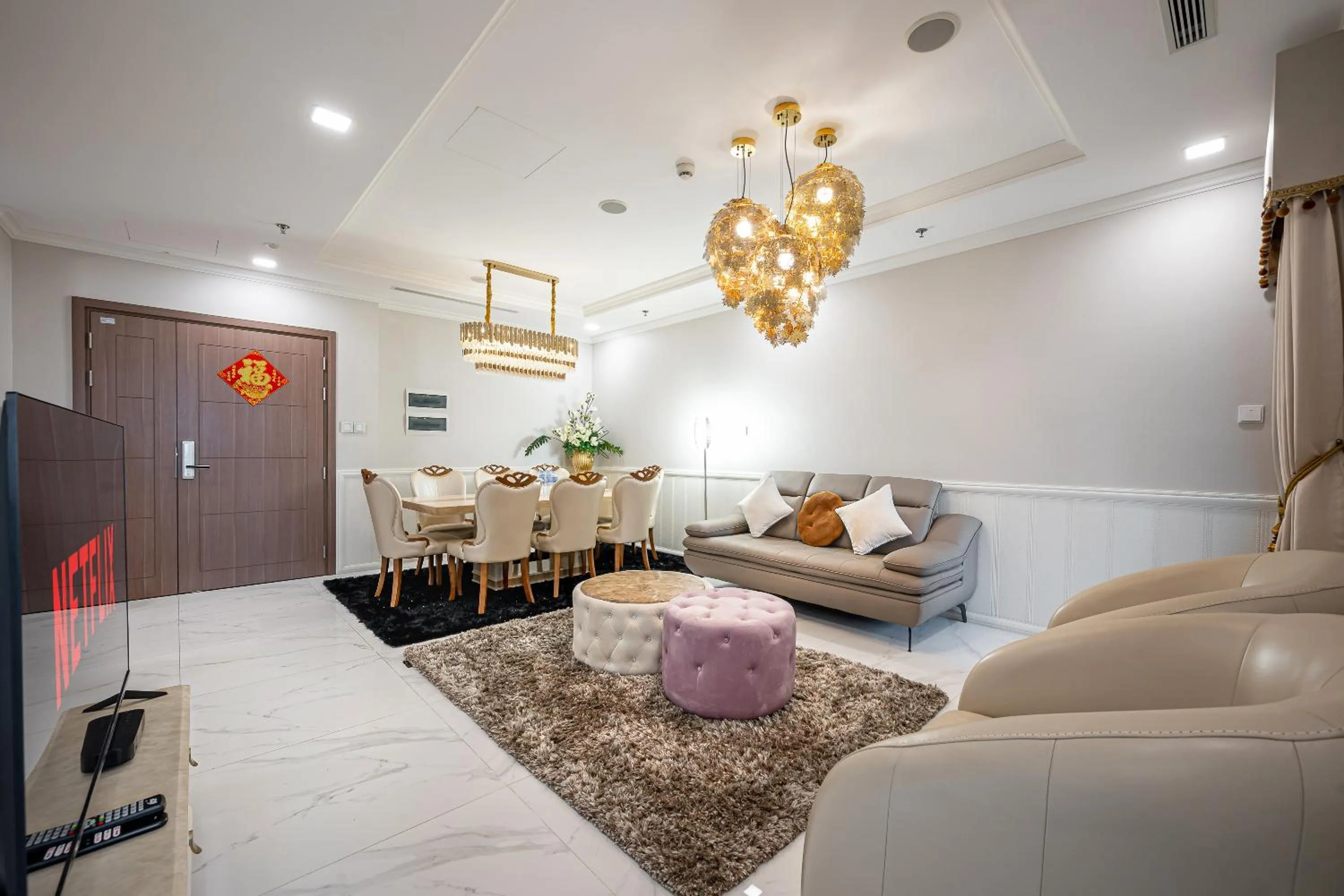 Living room in CeLaVie Serviced Apartment - The Vinhomes and Landmark