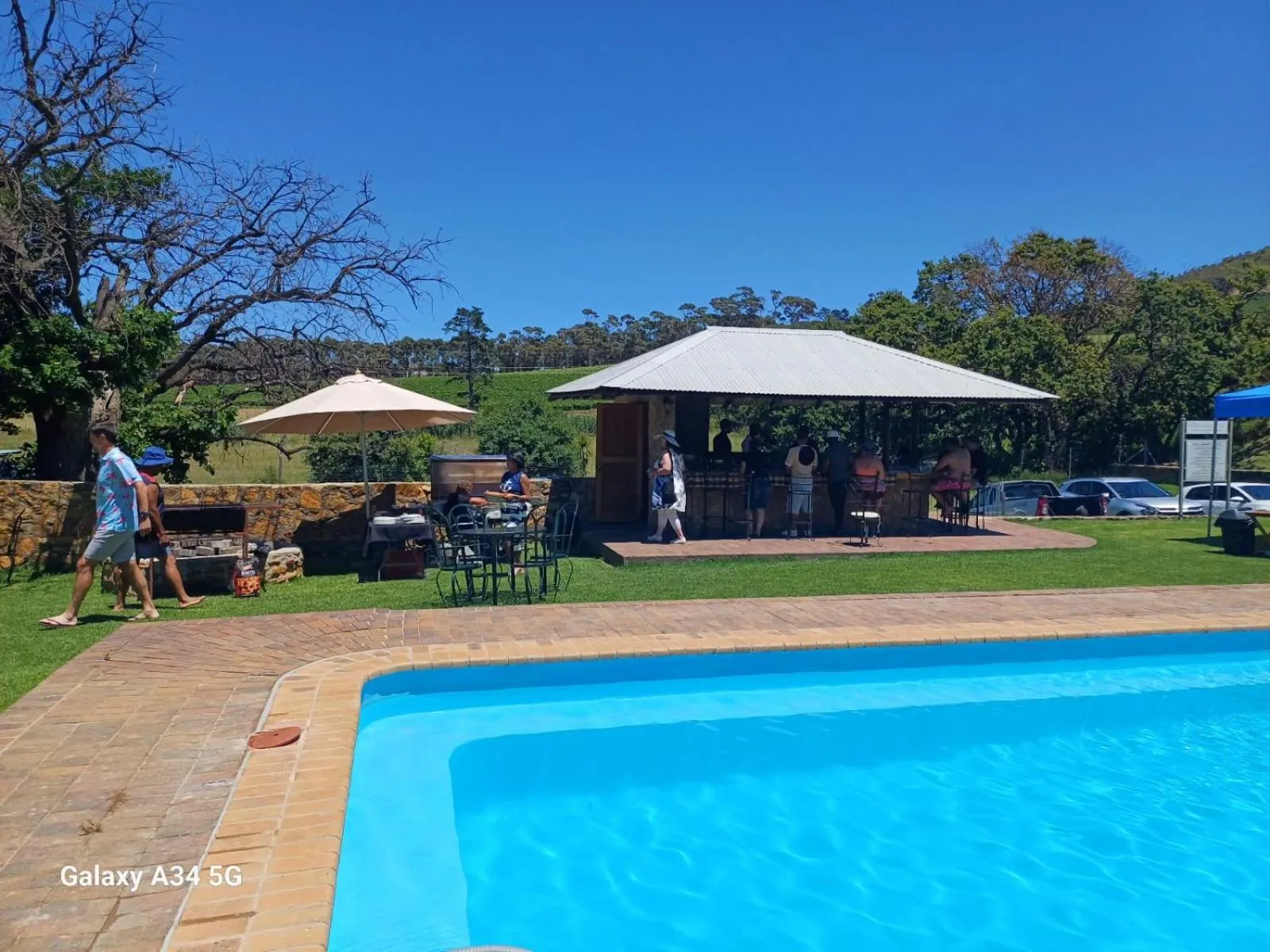 Swimming pool in Ongegund Lodge