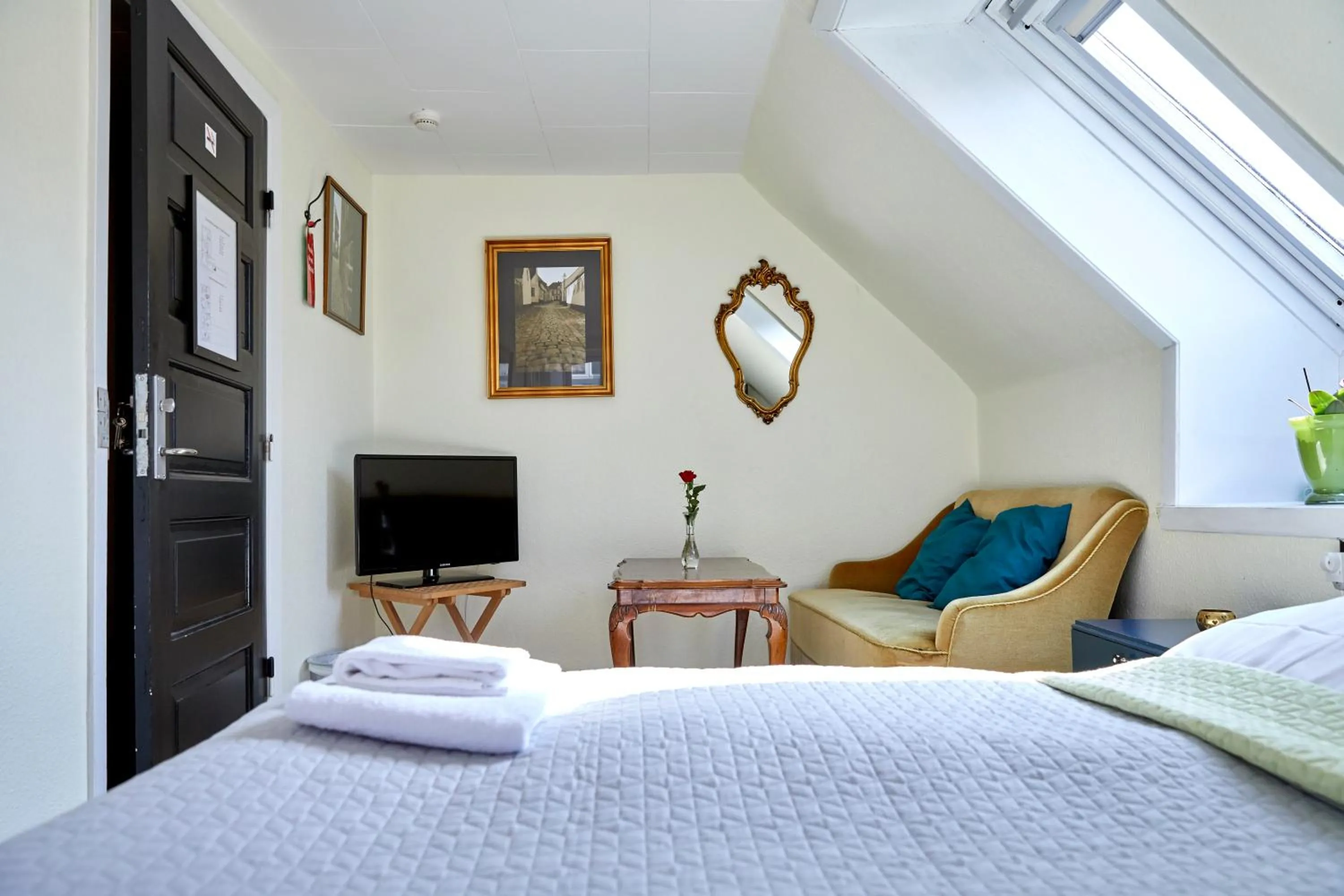 Bedroom, Bed in Hotel Ribe