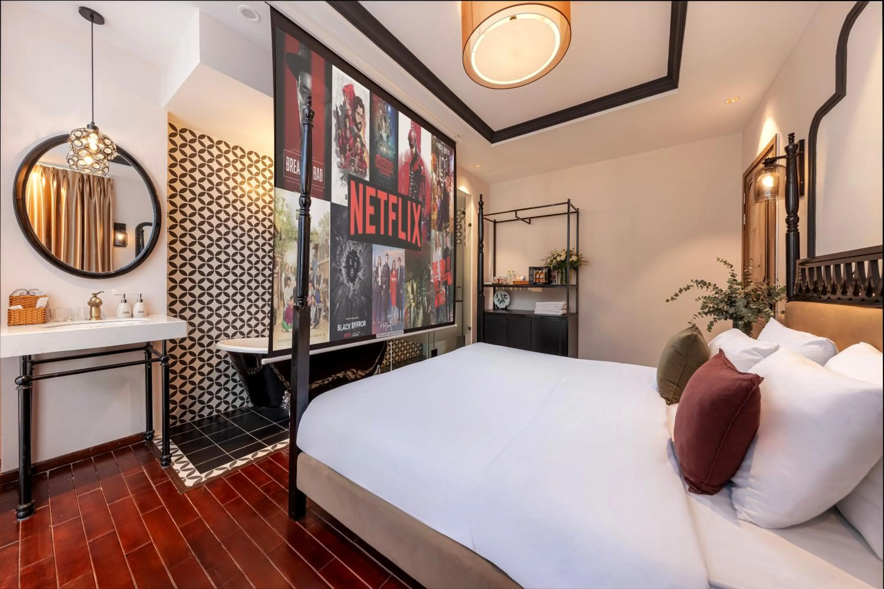 Bed in Secret Garden Hotel