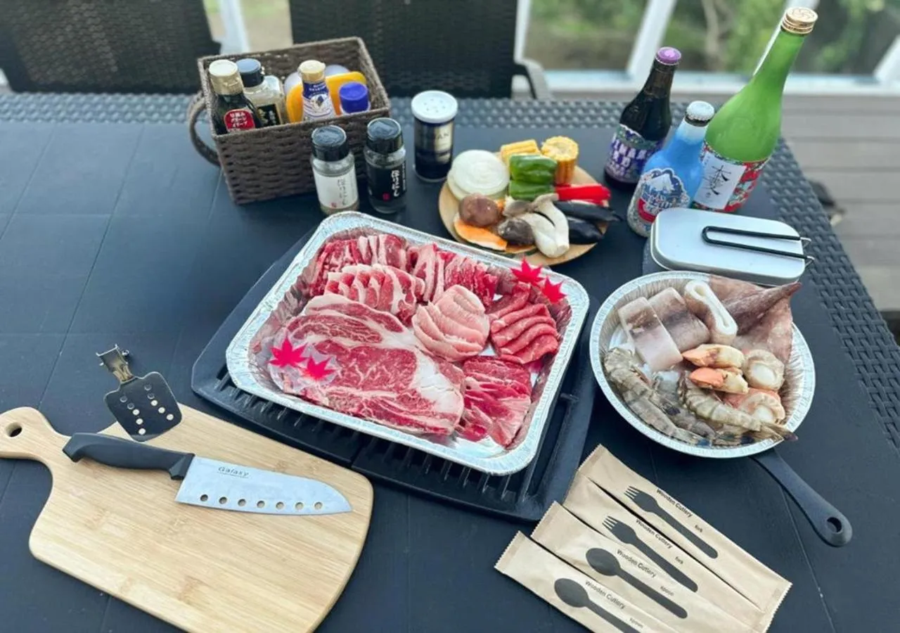 Food close-up in glampark S.O.P Fuji Kawaguchi Lake