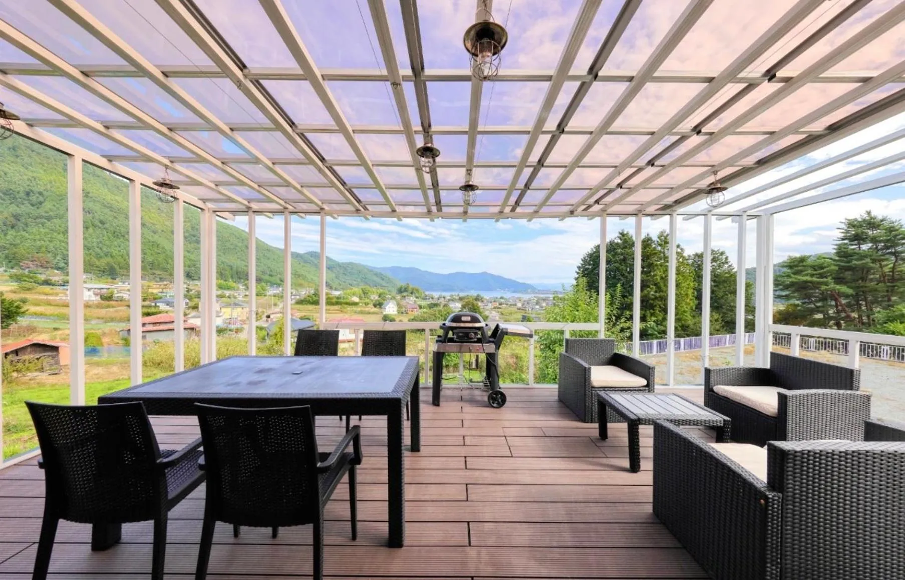 Balcony/Terrace in glampark S.O.P Fuji Kawaguchi Lake