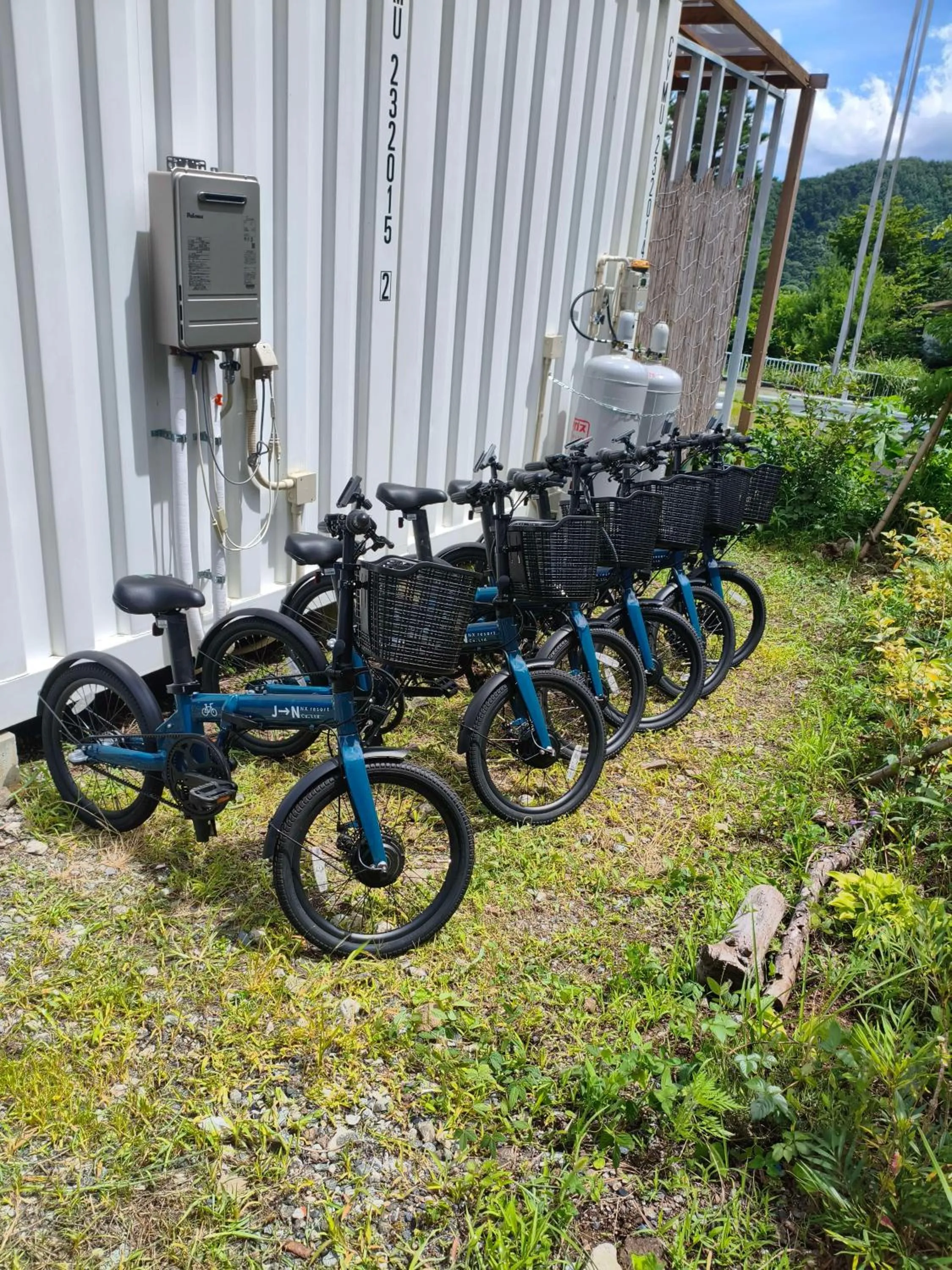 Cycling in glampark S.O.P Fuji Kawaguchi Lake