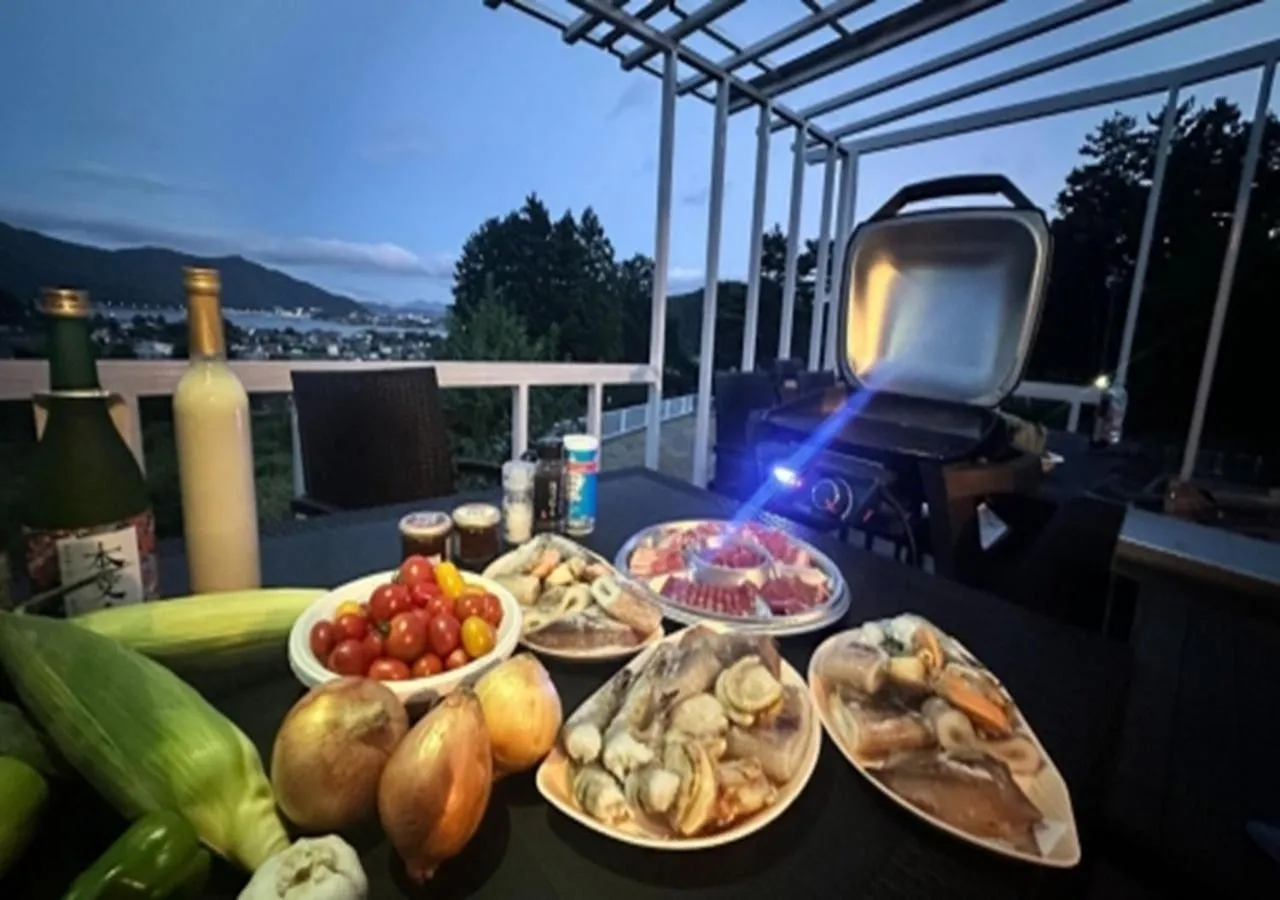 Balcony/Terrace in glampark S.O.P Fuji Kawaguchi Lake