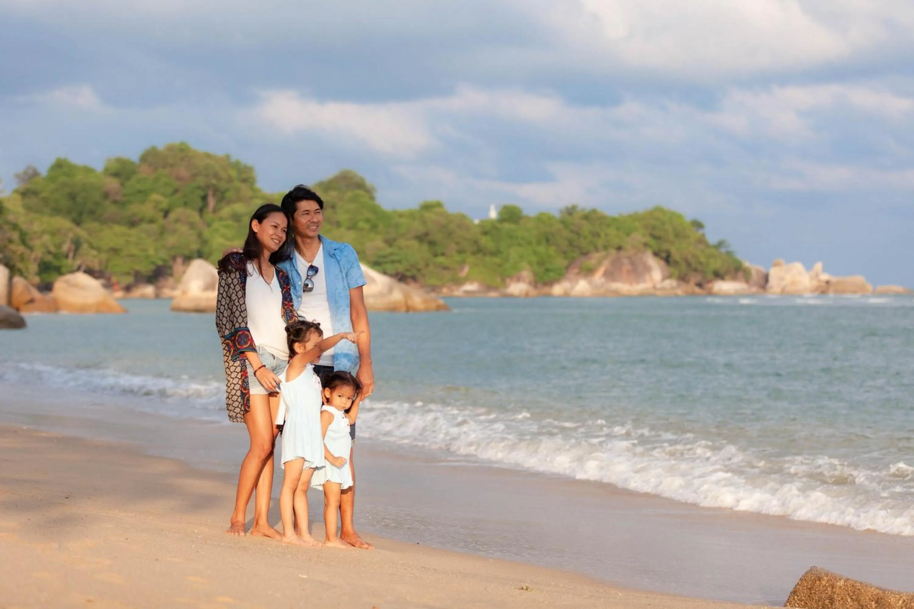Family in Royal Beach Boutique Resort & Spa Koh Samui