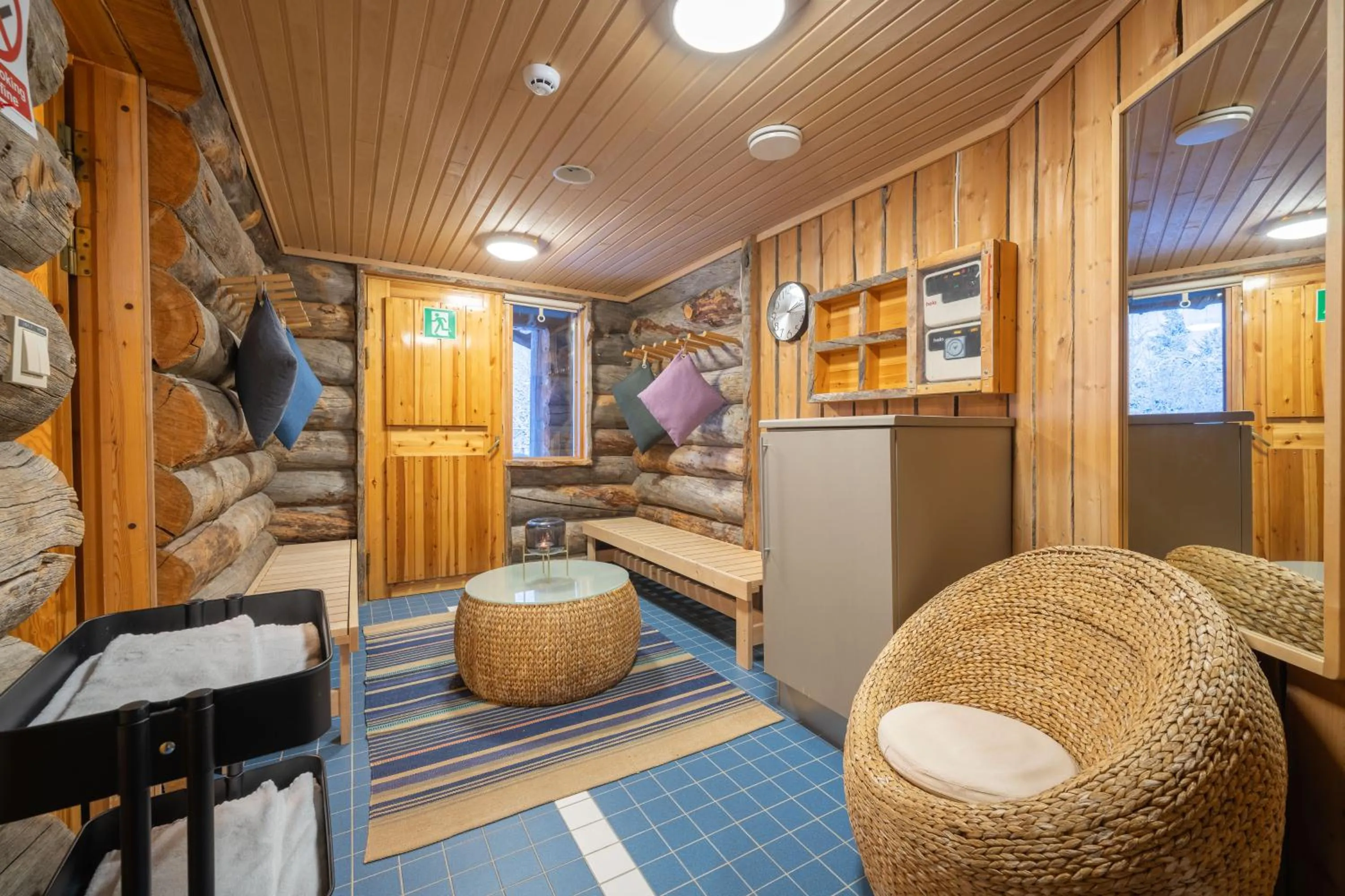 Sauna in Kuukkeli Log Houses Teerenpesä