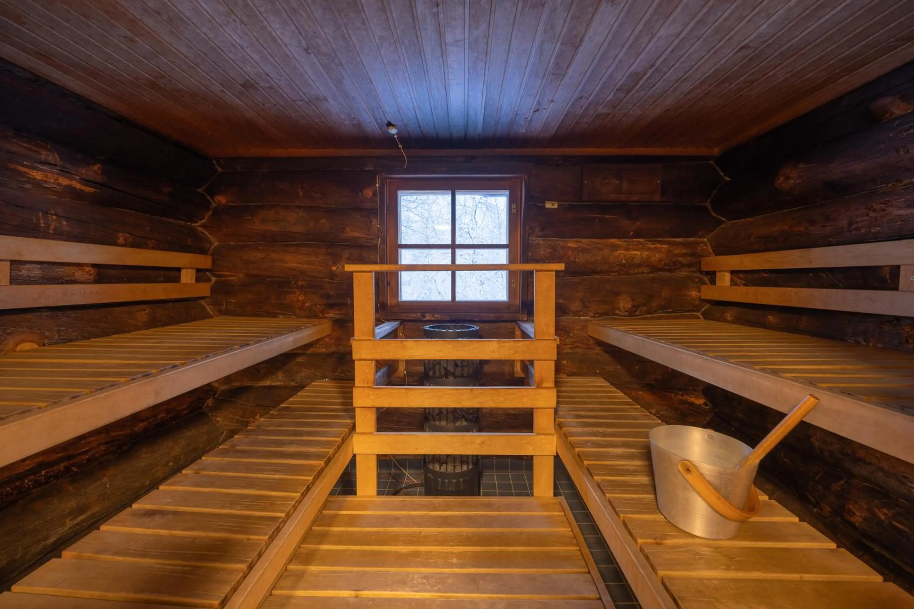 Sauna in Kuukkeli Log Houses Teerenpesä