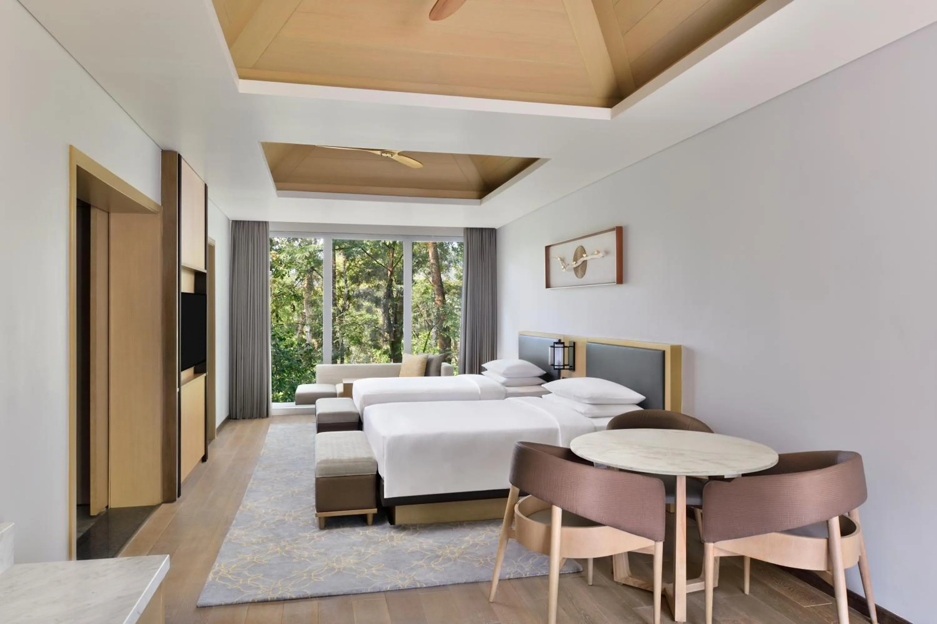 Bed in Coorg Marriott Resort & Spa