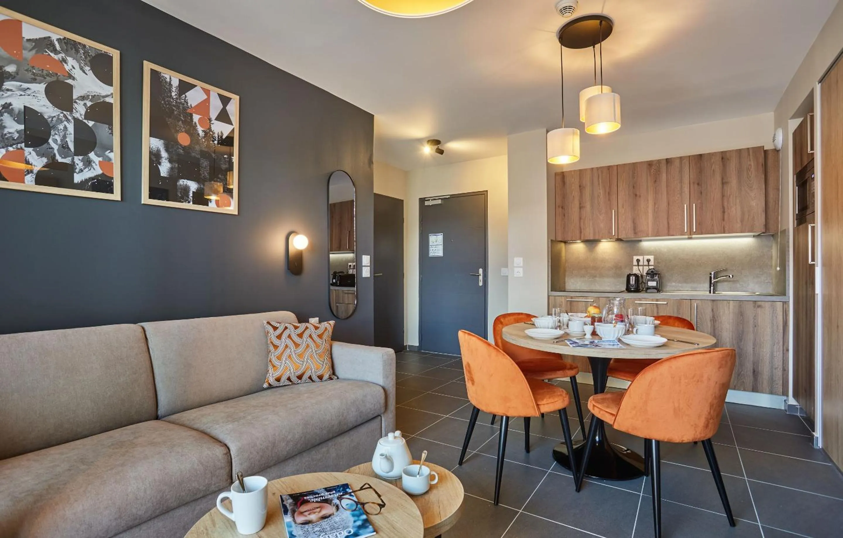 Seating area in Résidence Odalys Le Mont d'Auron