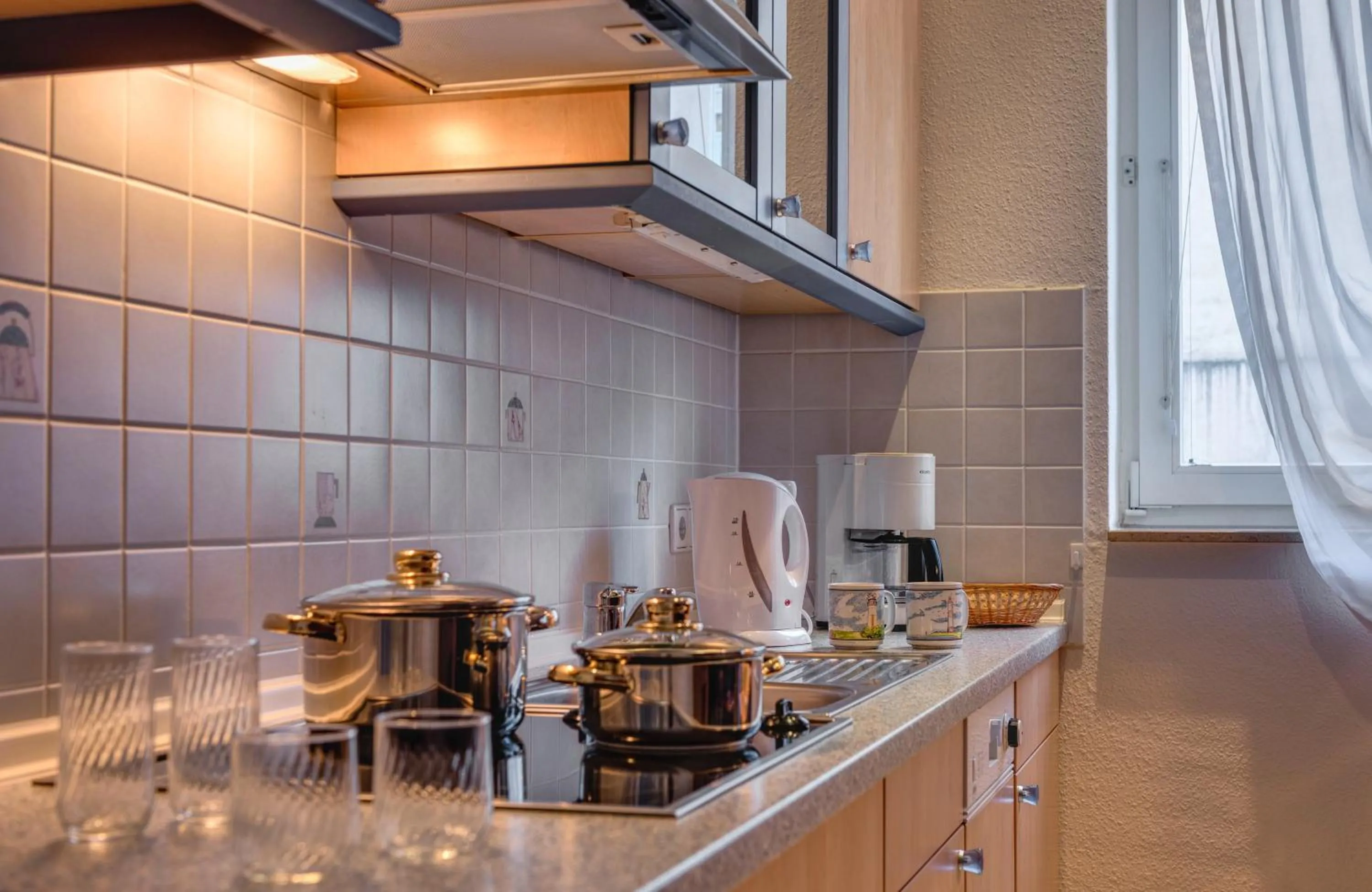 Kitchen or kitchenette in Hotel Aquamarin