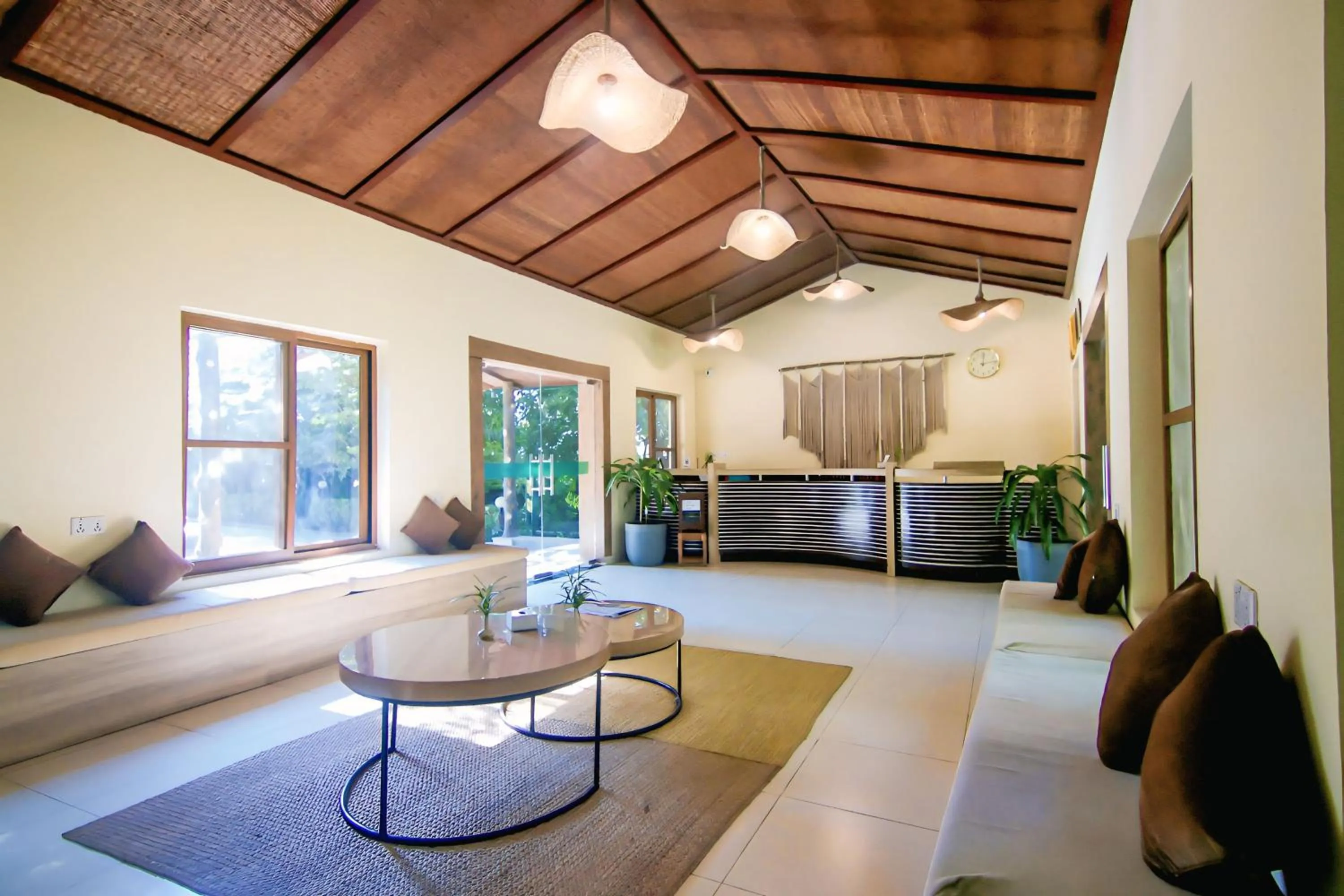 Lobby or reception in Chitwan Paradise Hotel