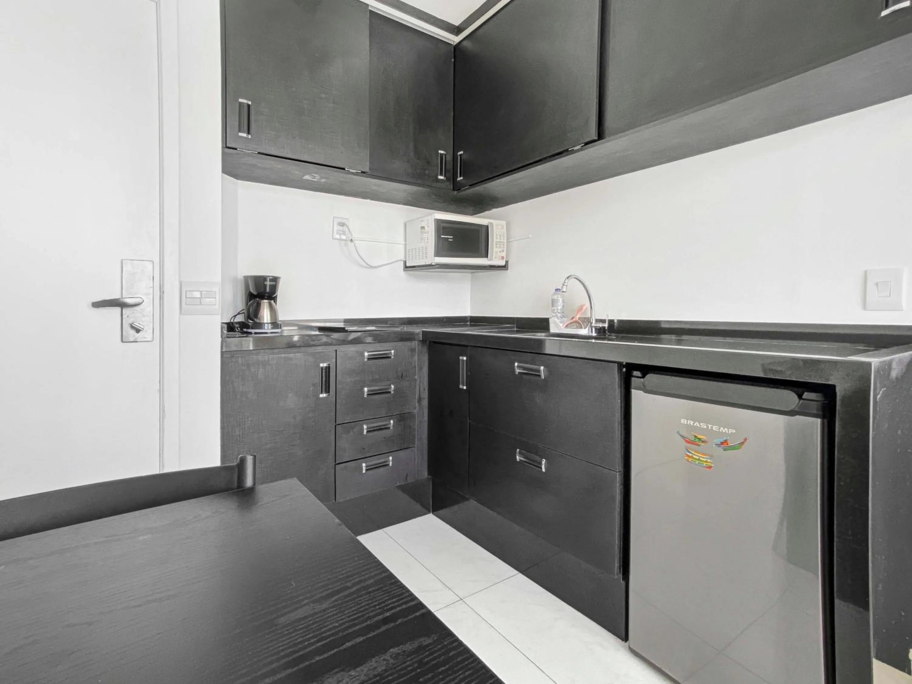 Kitchen or kitchenette in Hotel na Vila Olimpia