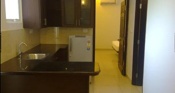 Kitchen or kitchenette in Hotel Nagarjuna Suites