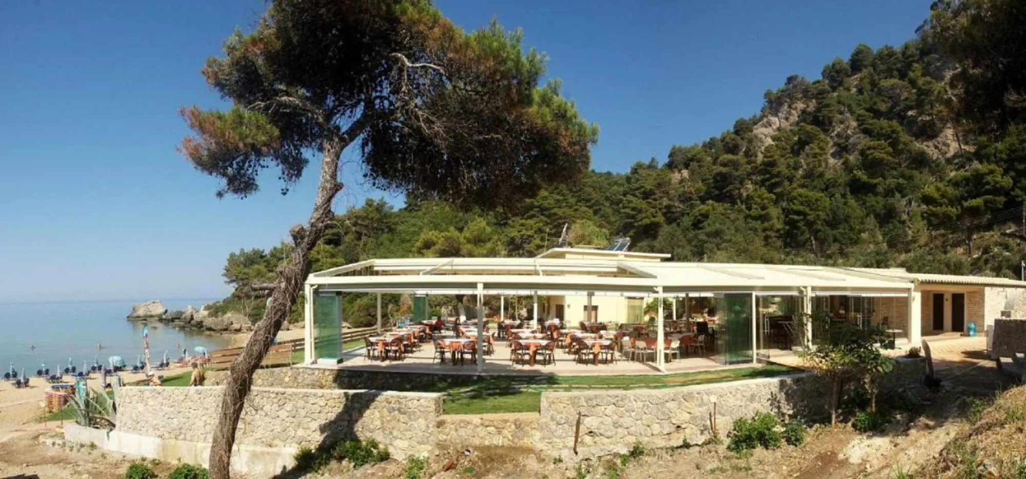 Patio in Athena's Veranda magestic views Home 97 in Glyfada of Corfu by New Era