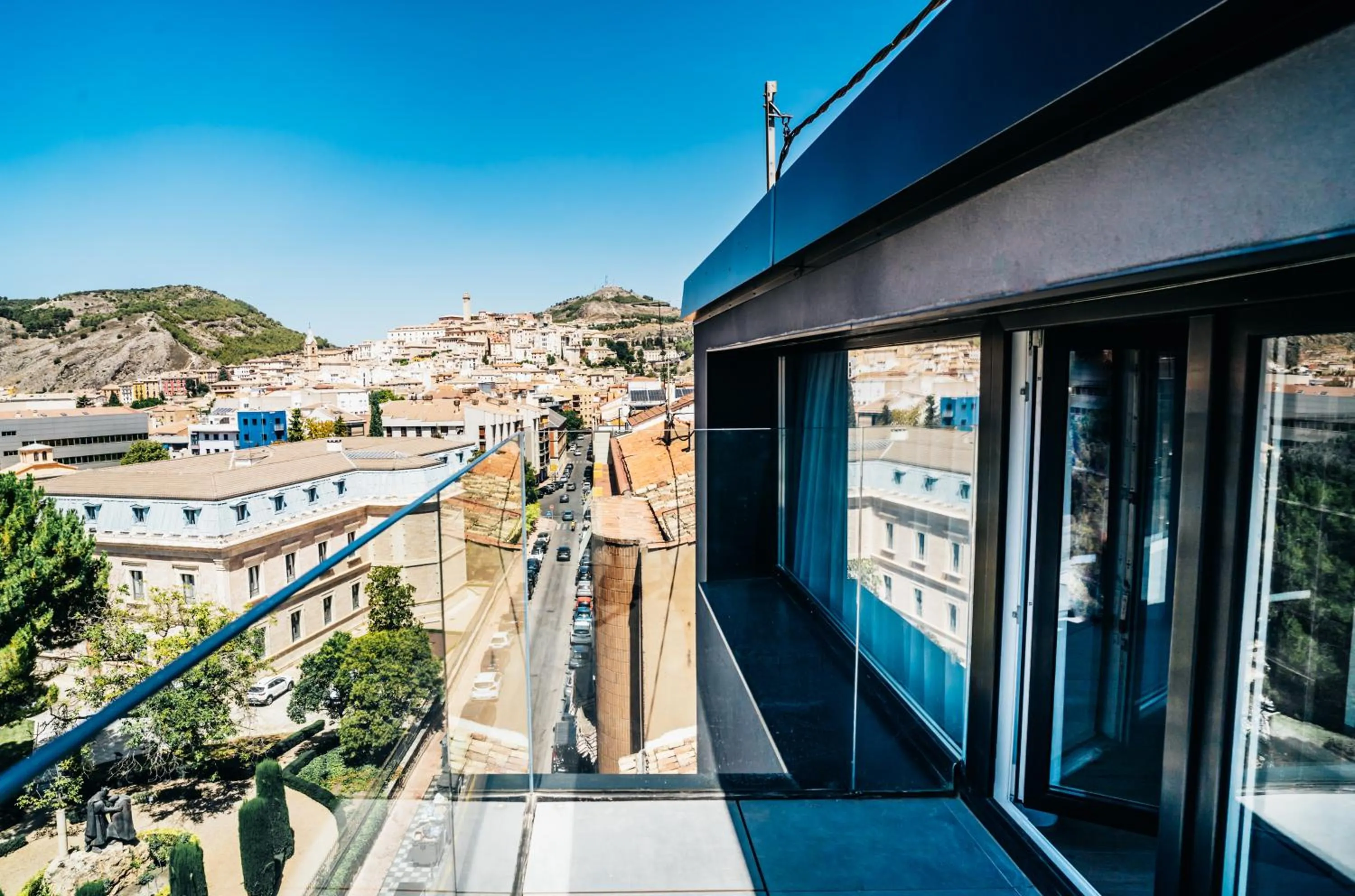View (from property/room), Balcony/Terrace in Arevalos Hotel