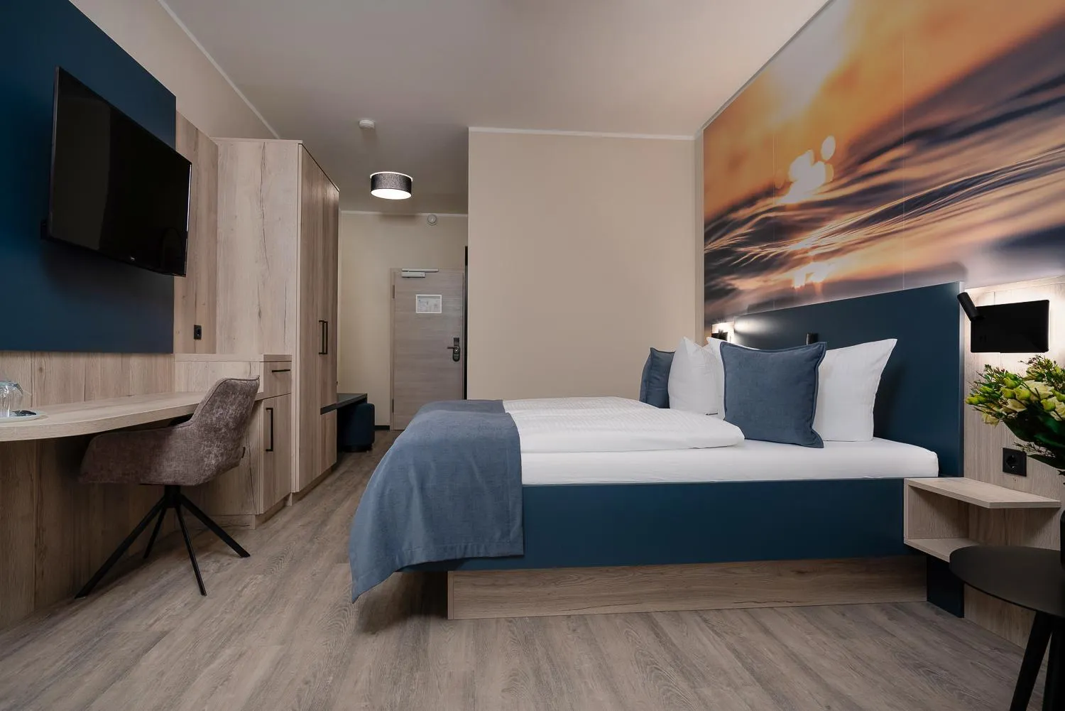 Bed in Hotel Ostseewoge