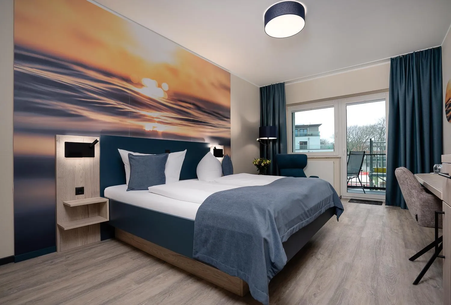 Bed in Hotel Ostseewoge