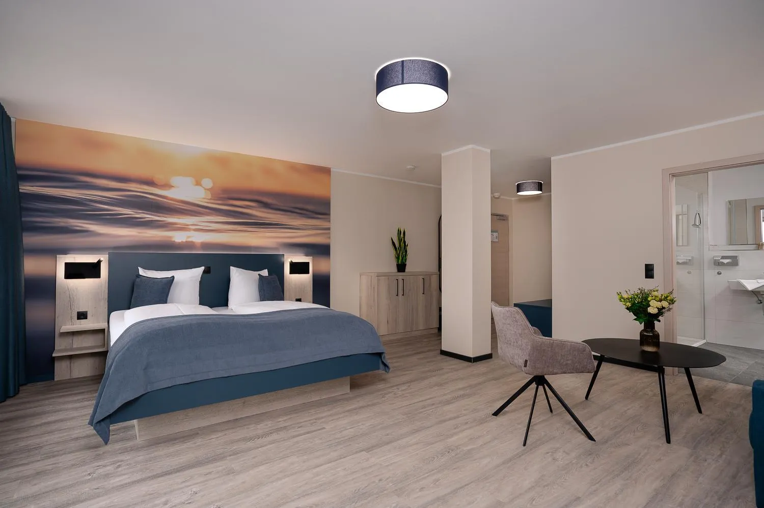 Bed in Hotel Ostseewoge