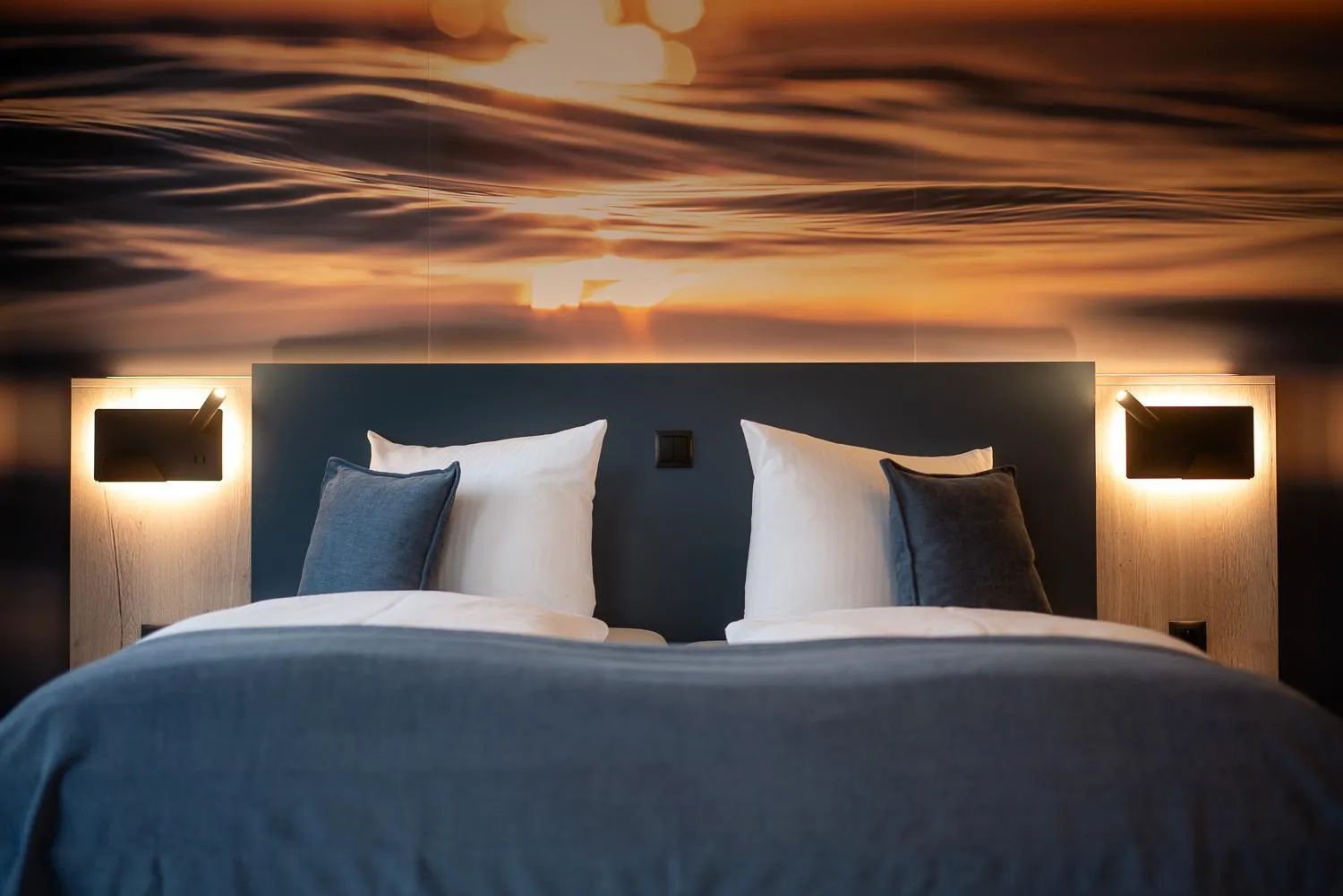 Bed in Hotel Ostseewoge