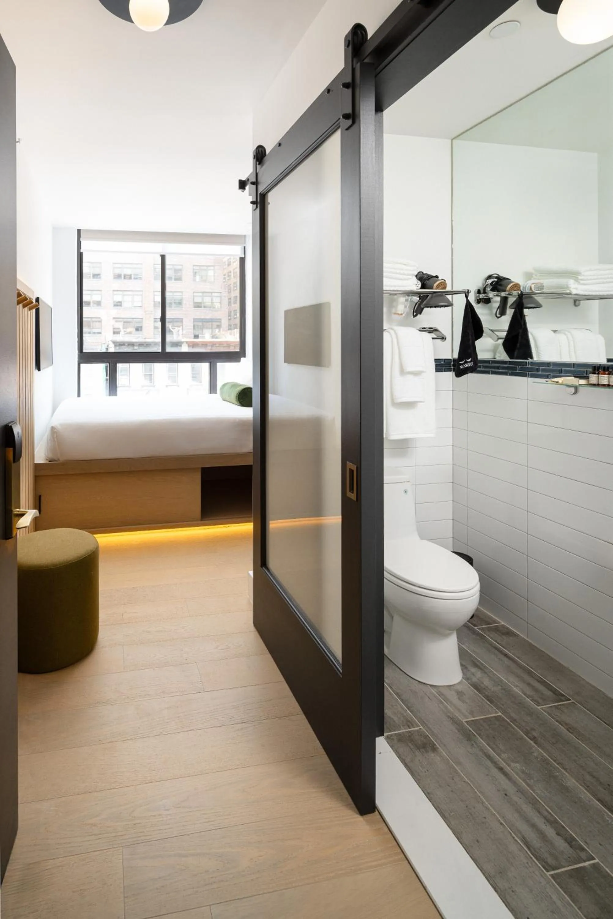 Bathroom, Bed in Little Charlie Hotel