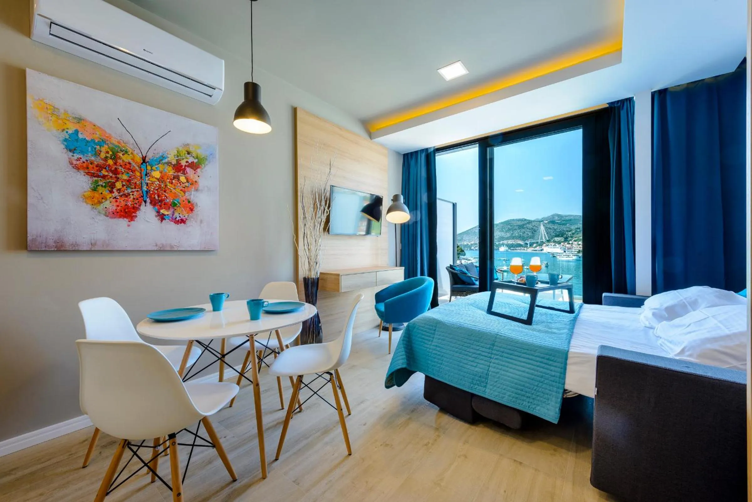 Living room, Bed in Adriatic Deluxe Apartments