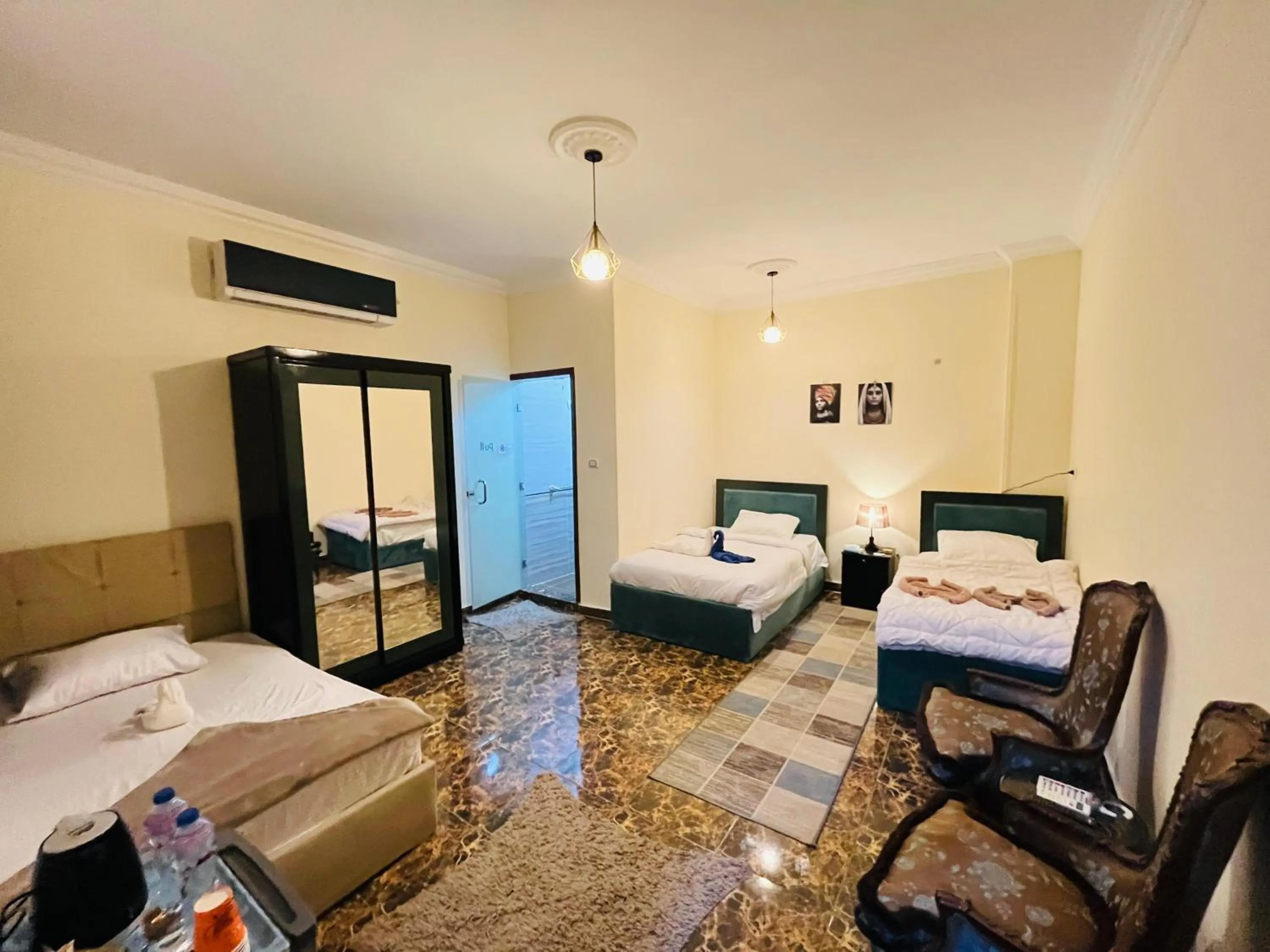 Bed in El Khalil Pyramids View Inn