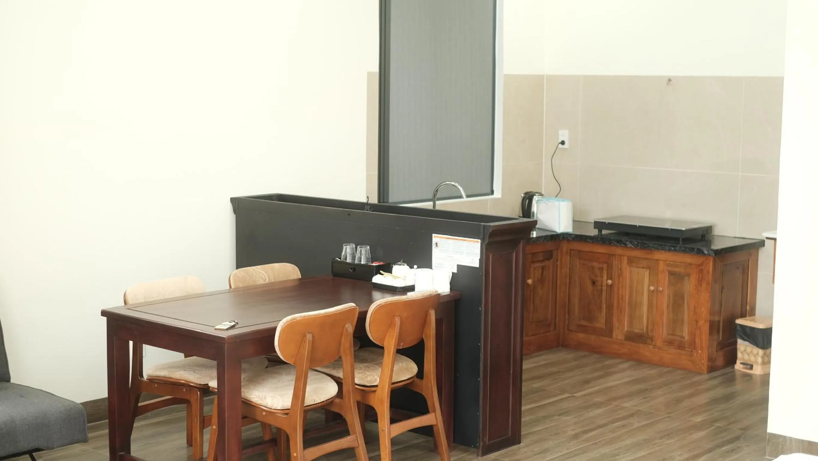 Kitchen or kitchenette in Hoàng Đô Hotel
