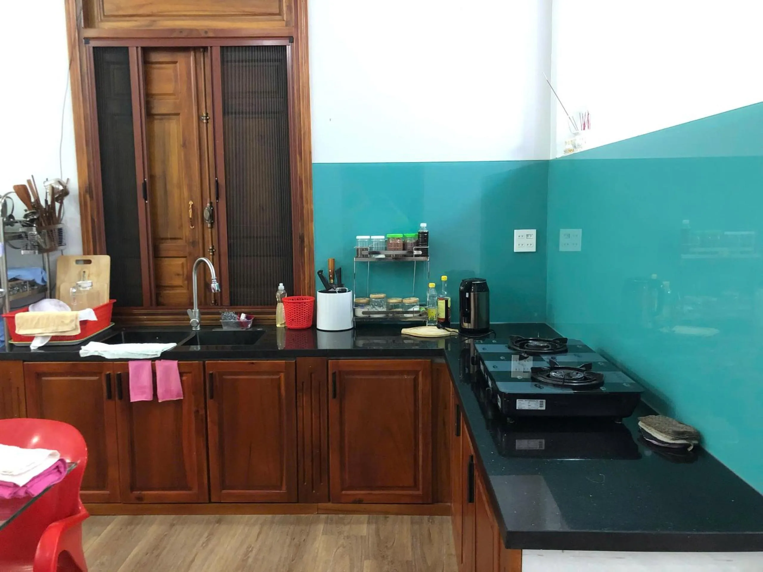 Kitchen or kitchenette in Hoàng Đô Hotel
