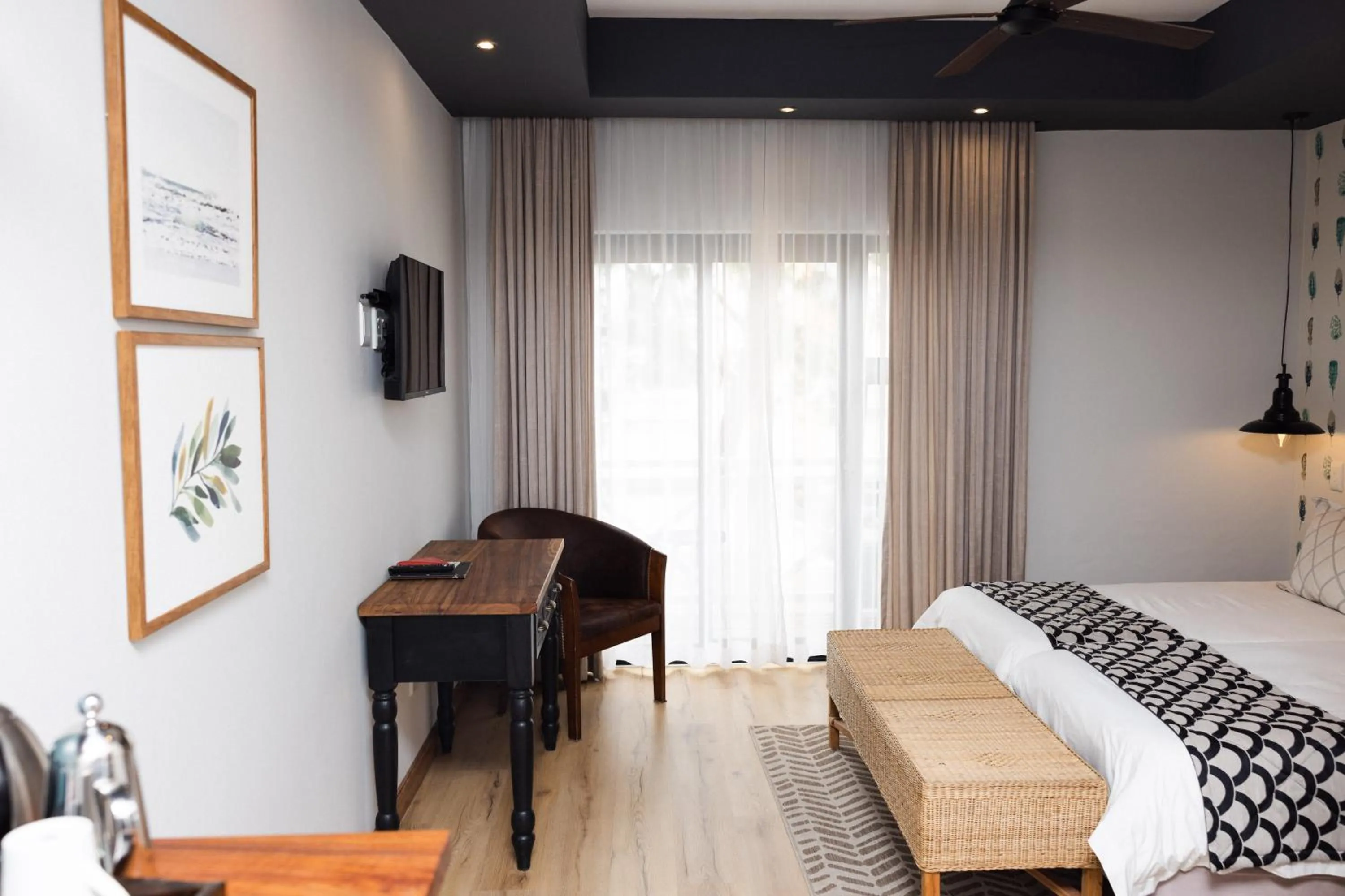 Seating area, Bed in Swakopmund Sands