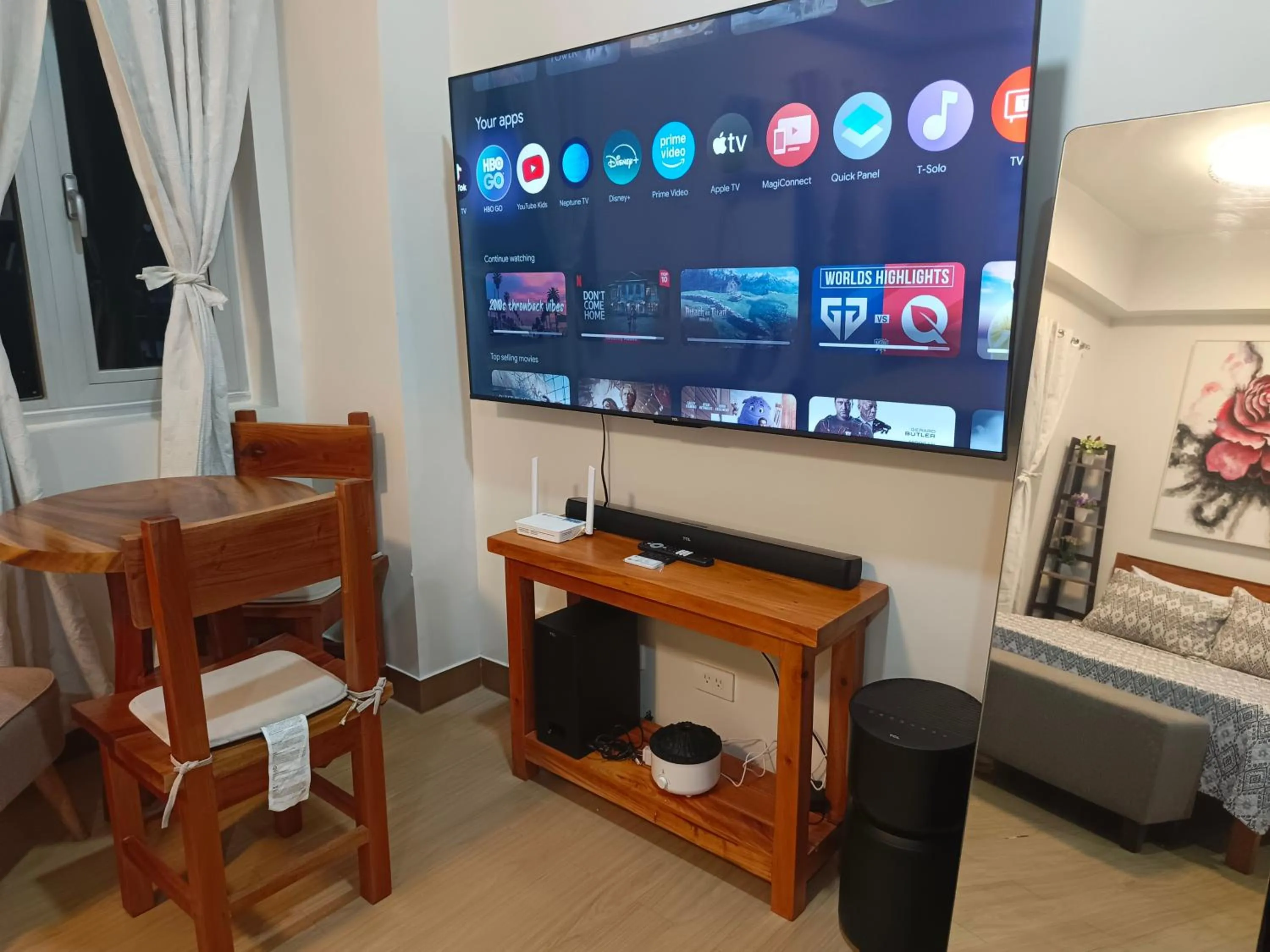 TV and multimedia, Bed in Happy Stays B - End Unit Greenery View at SMDC Hope Residences