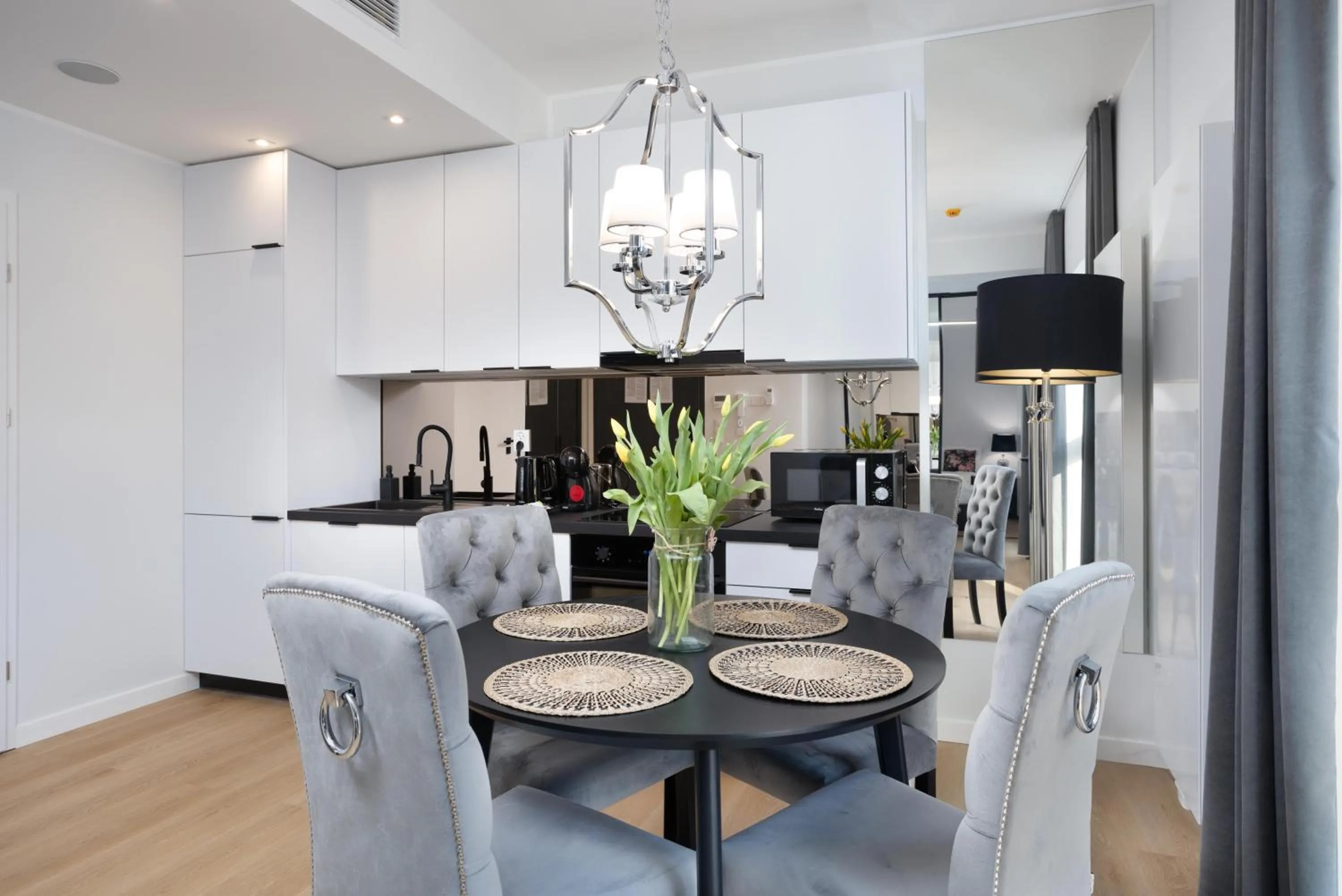 Kitchen or kitchenette in Aparthotel City Break Plac Wolności 6