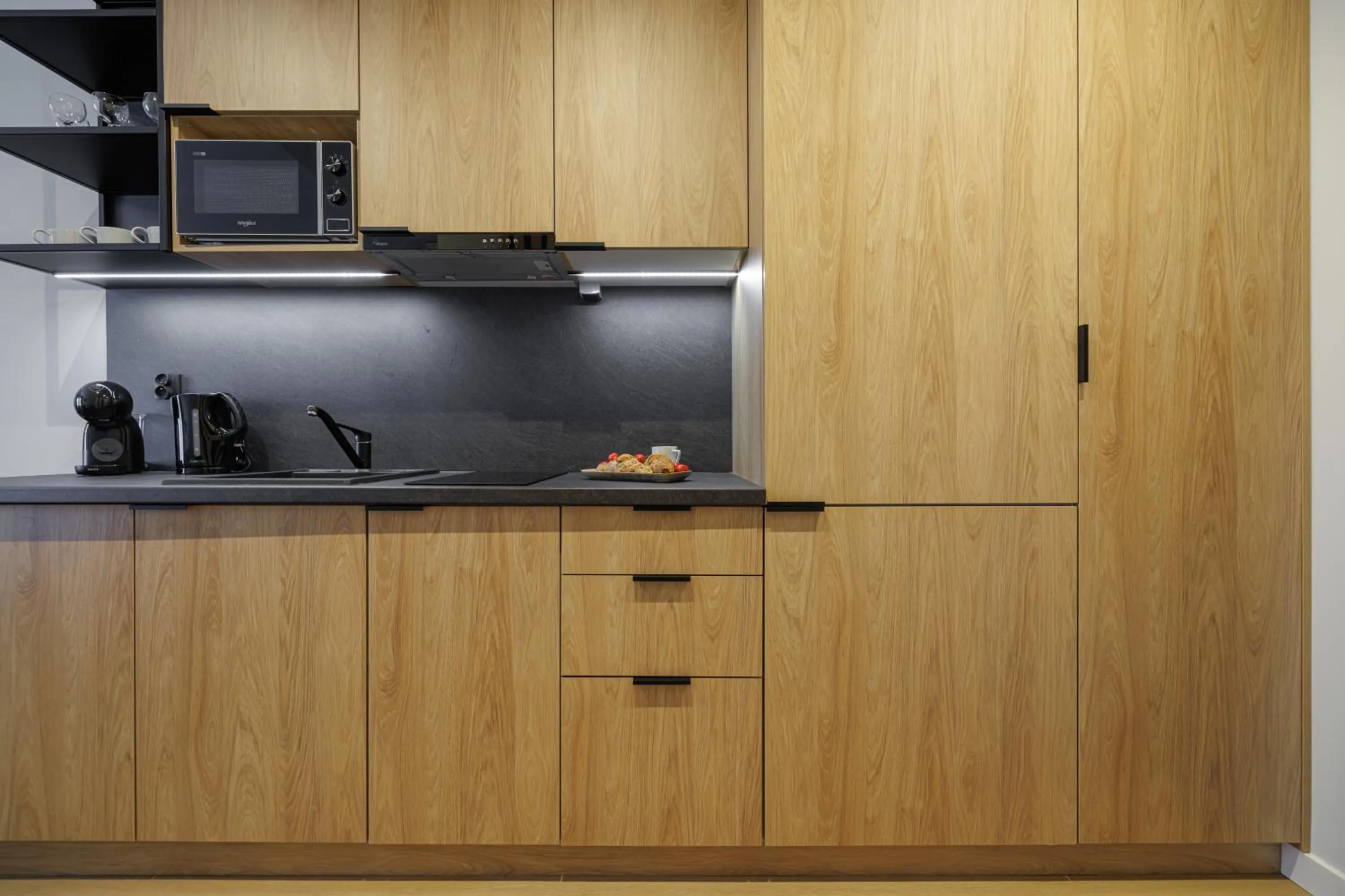 Kitchen or kitchenette in Aparthotel City Break Plac Wolności 6