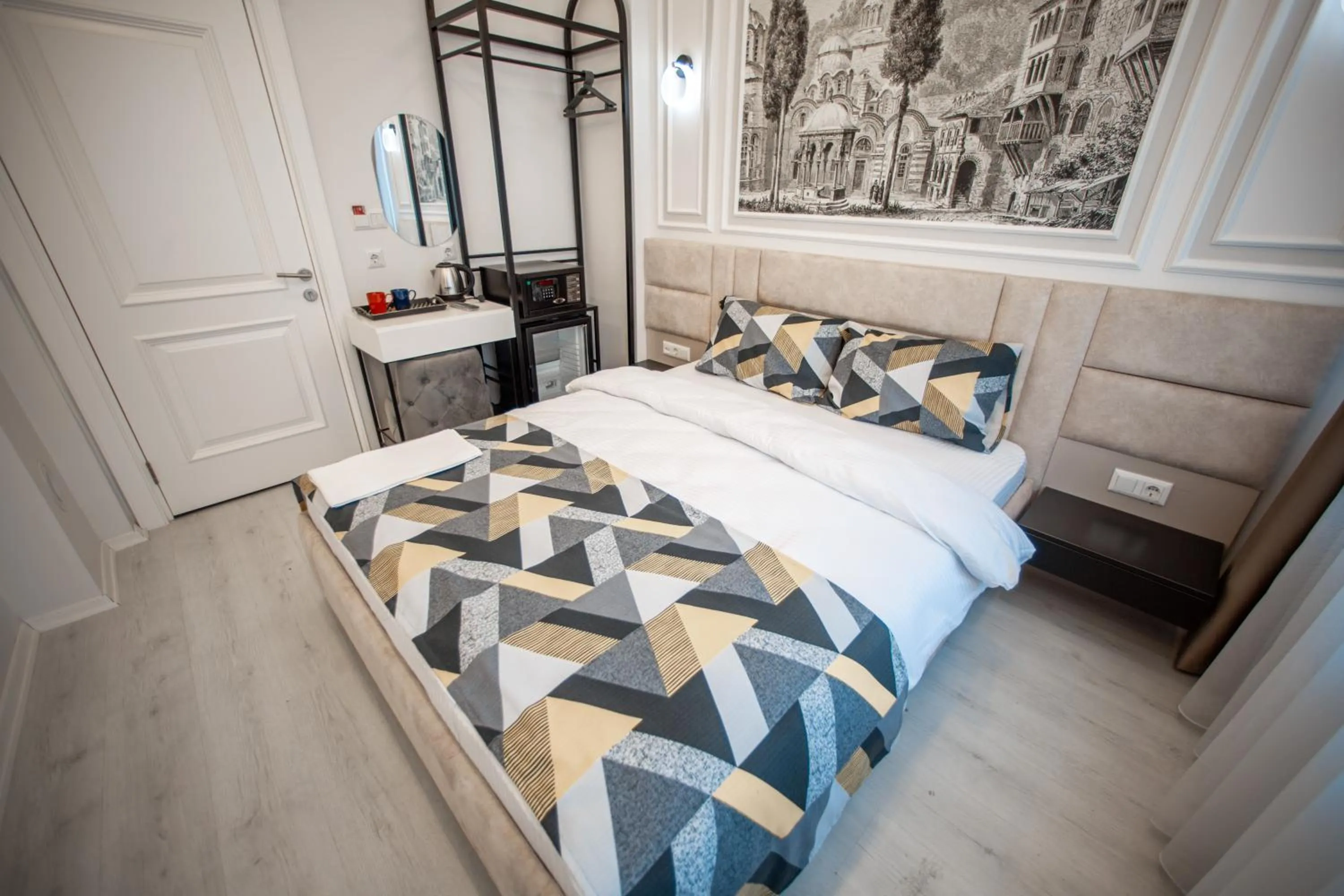 Bed in Megalos Galata Hotel