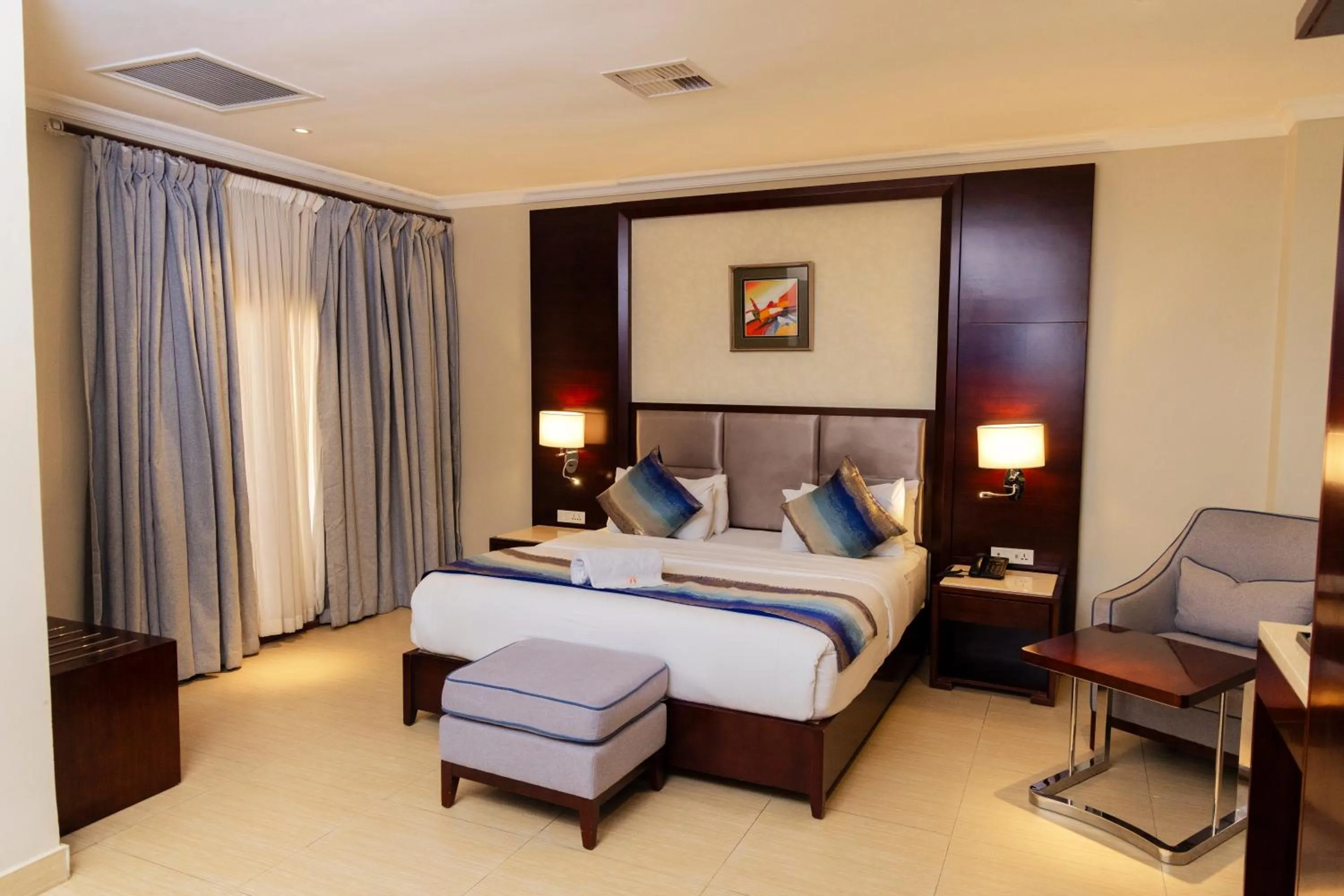 Bed in Grand Palace Hotel Lusaka