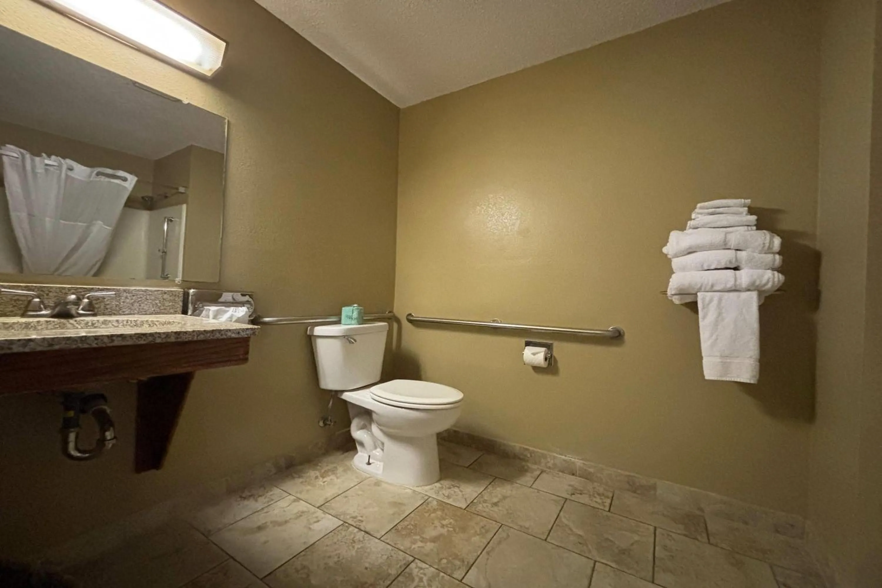 Bathroom in Super 8 by Wyndham Pontiac
