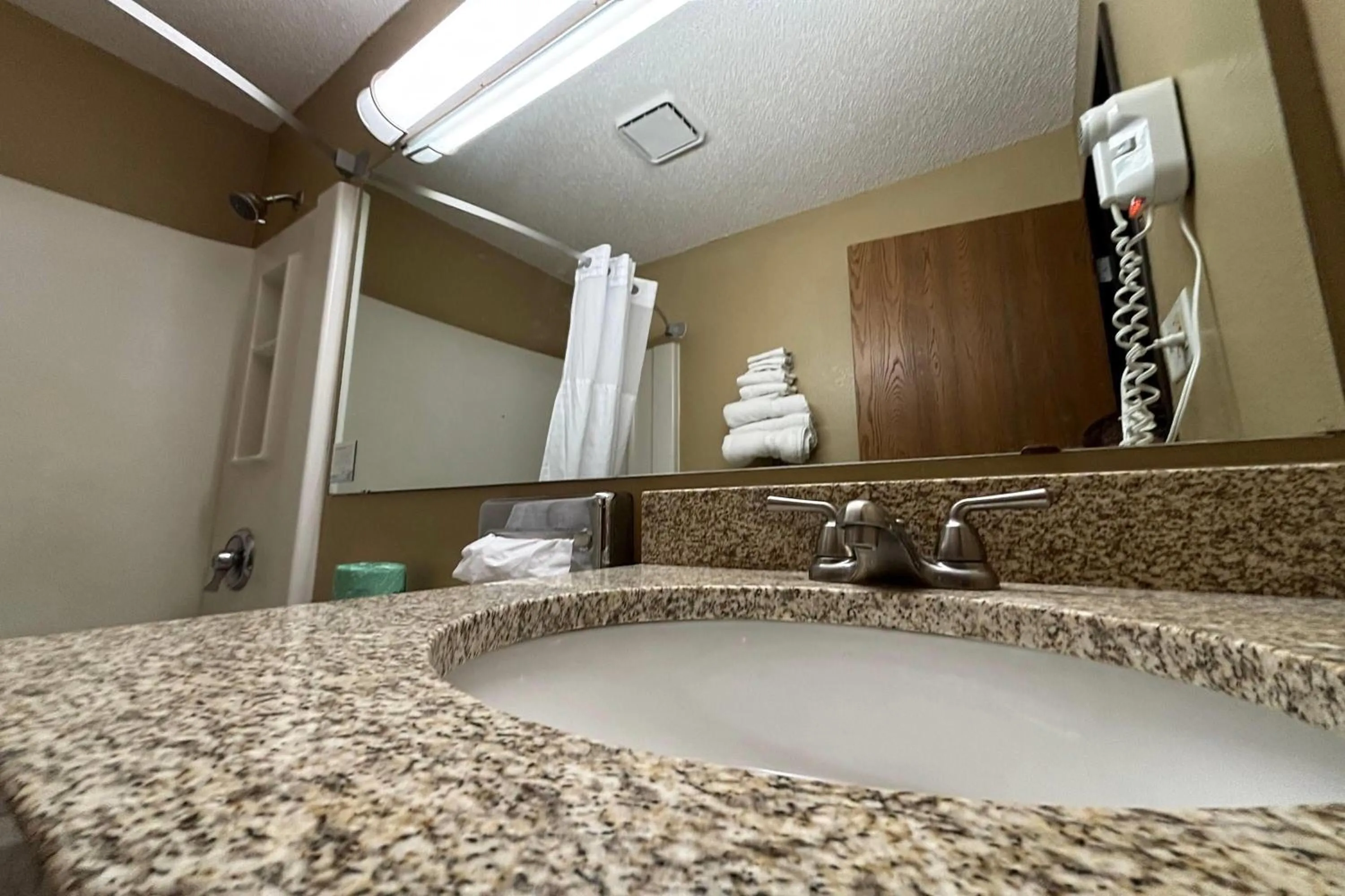 Bathroom in Super 8 by Wyndham Pontiac