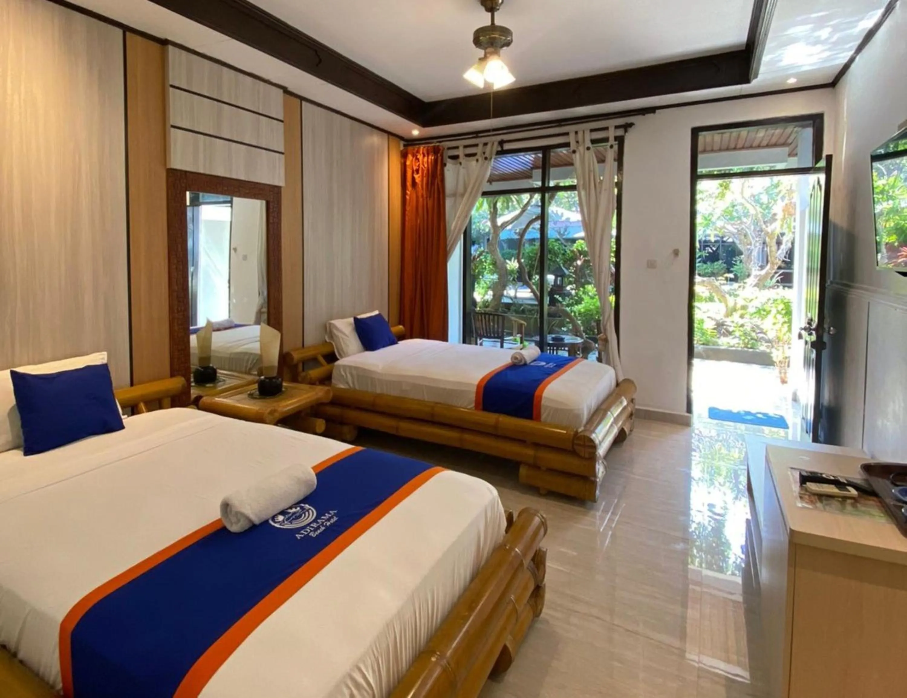 Bed in New Adirama Beach Hotel