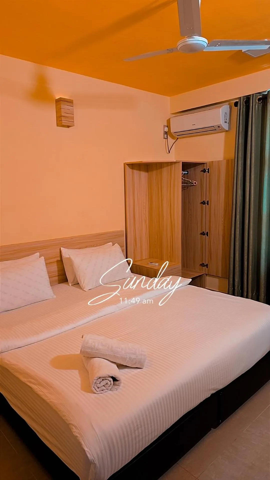 Bed in White Sand Inn