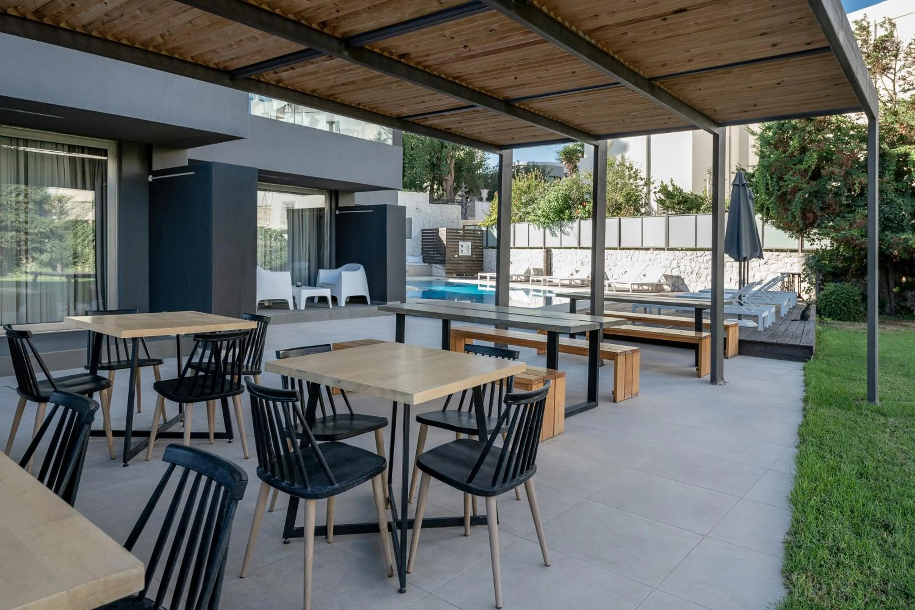 Patio in Icarus Hotel