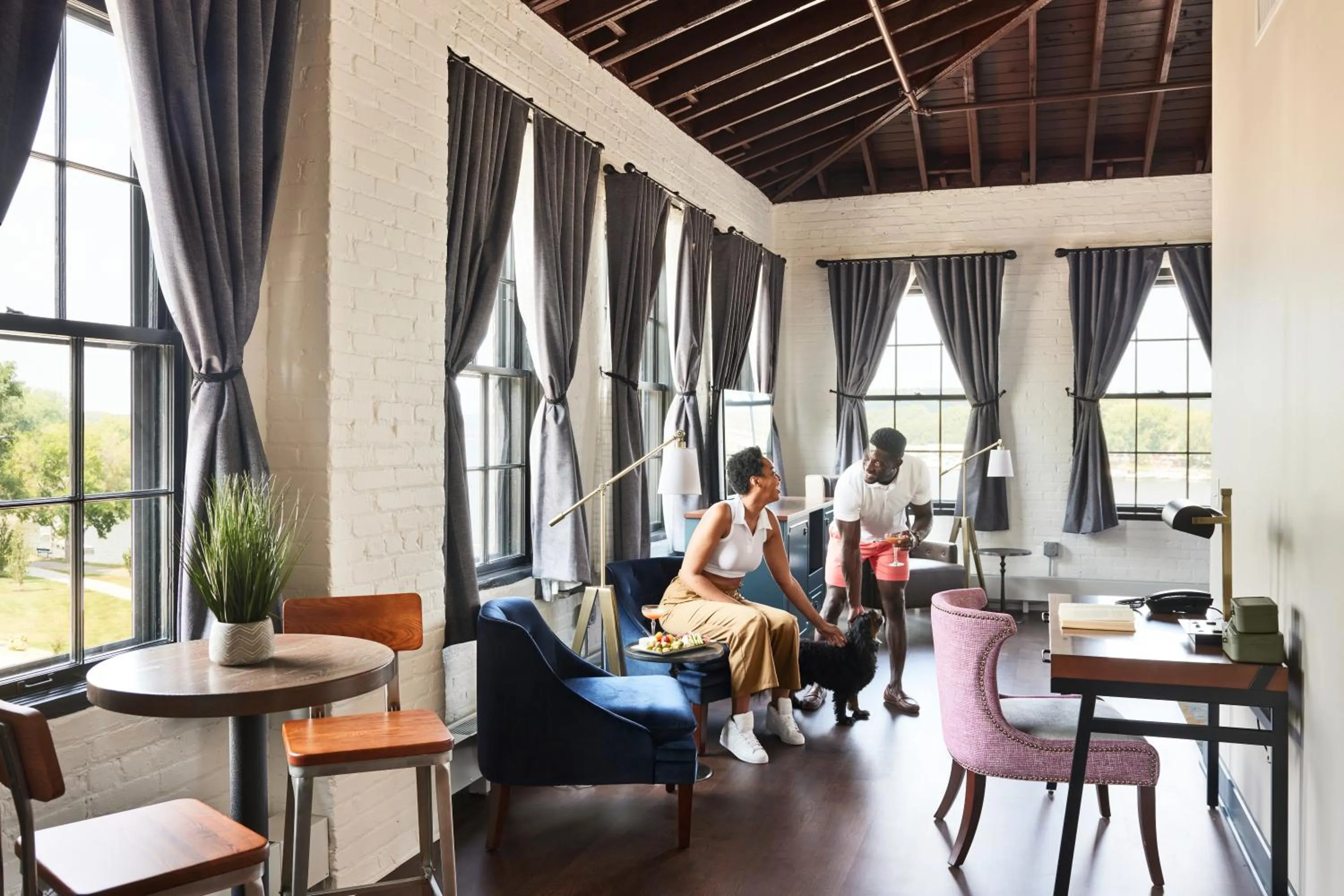 Seating area in The Confluence Hotel