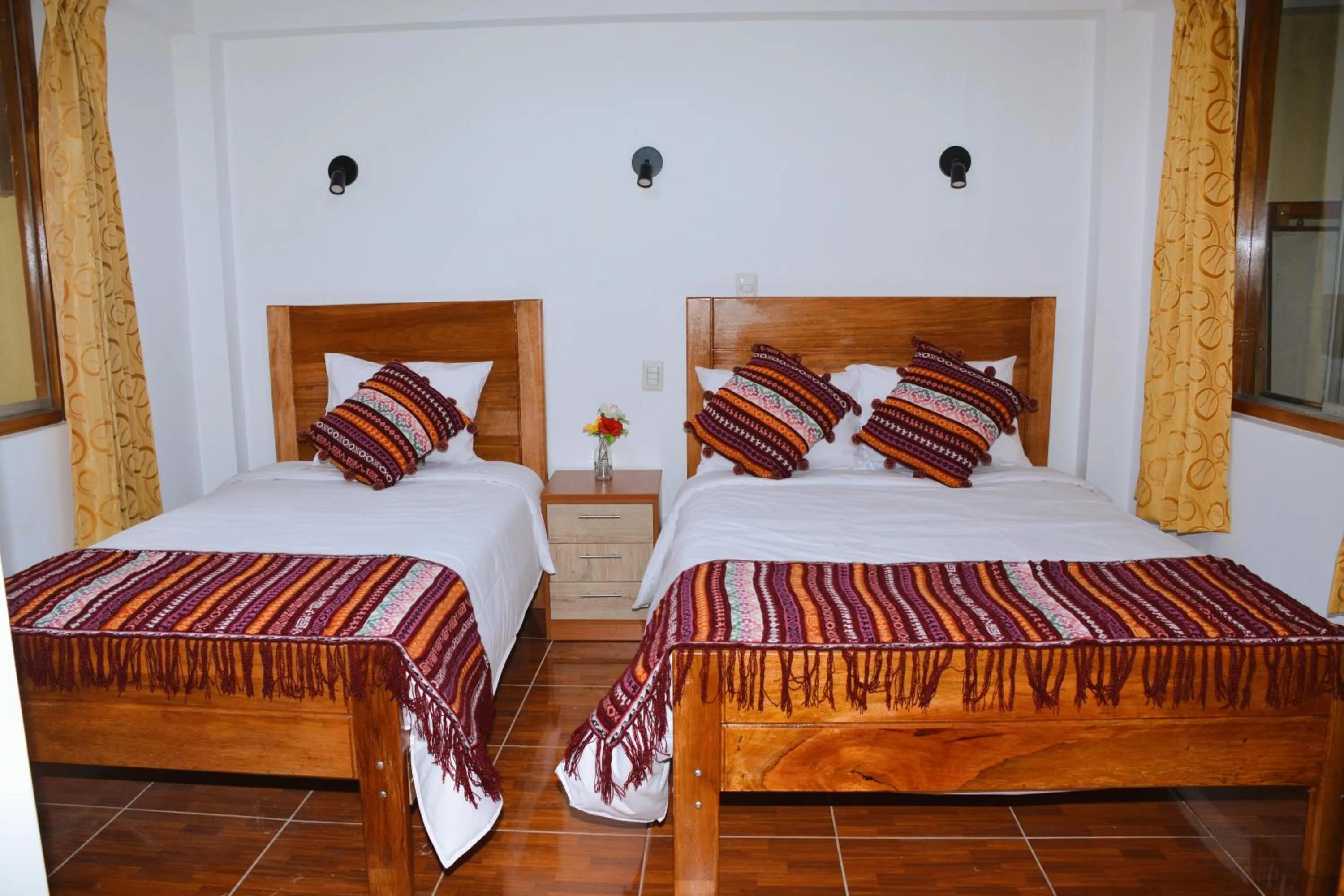 Bed in Hotel Inka Pisac