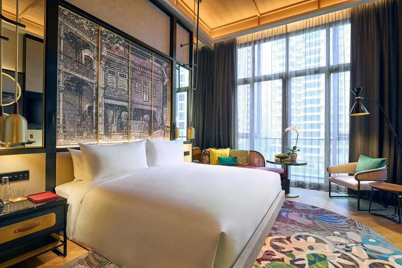 Seating area, Bed in Artyzen Singapore