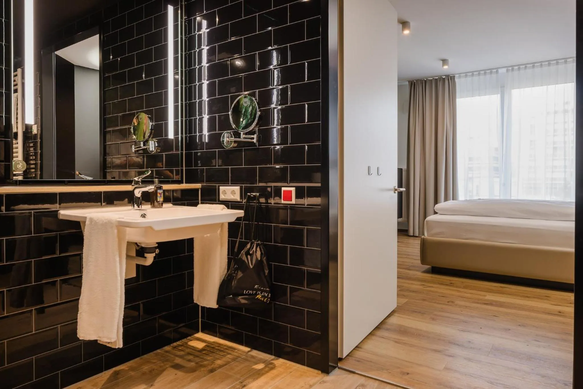 Bathroom, Bed in Rioca Stuttgart Posto 6