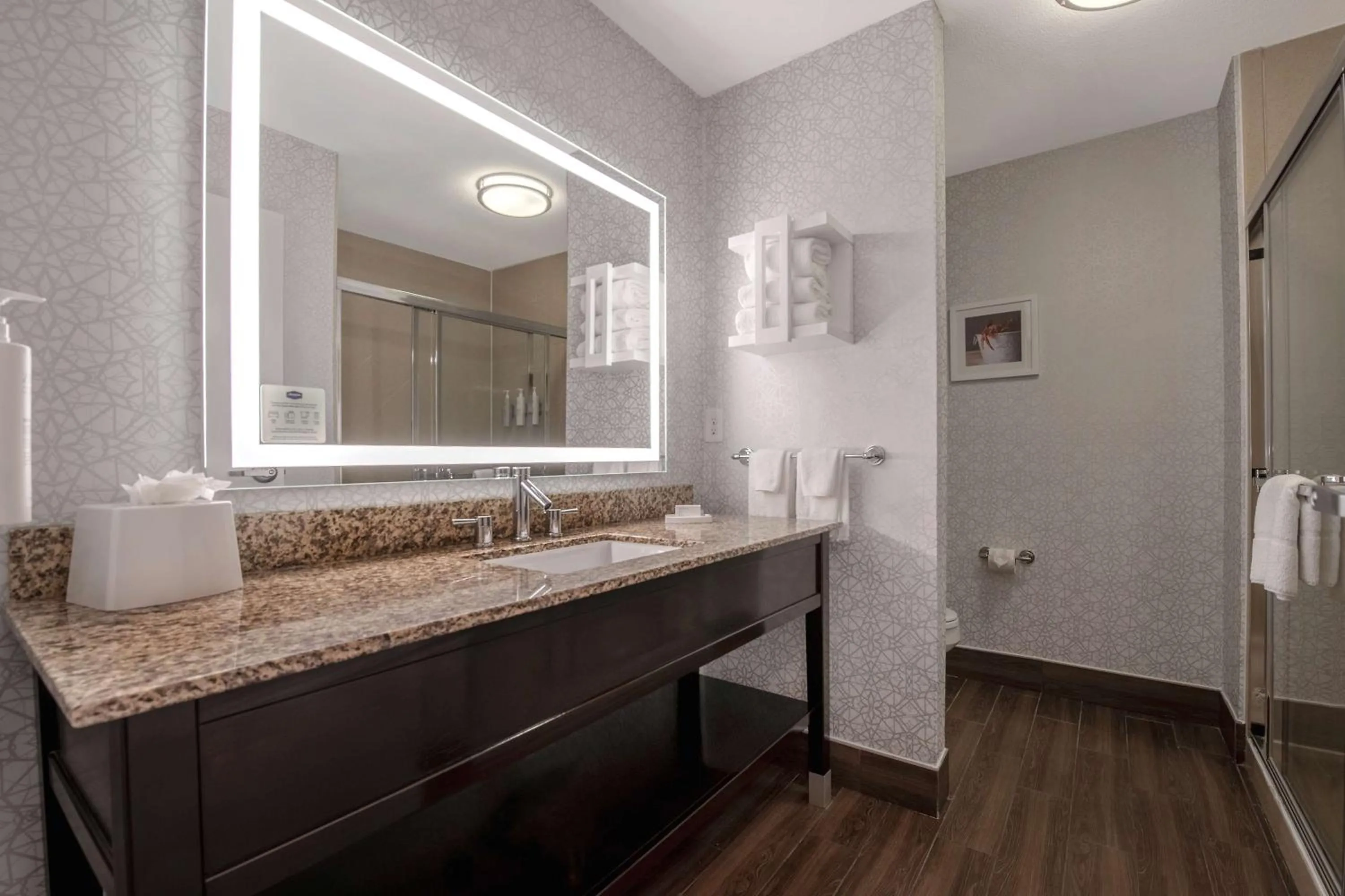 Shower in Hampton Inn & Suites Harvey New Orleans Westbank