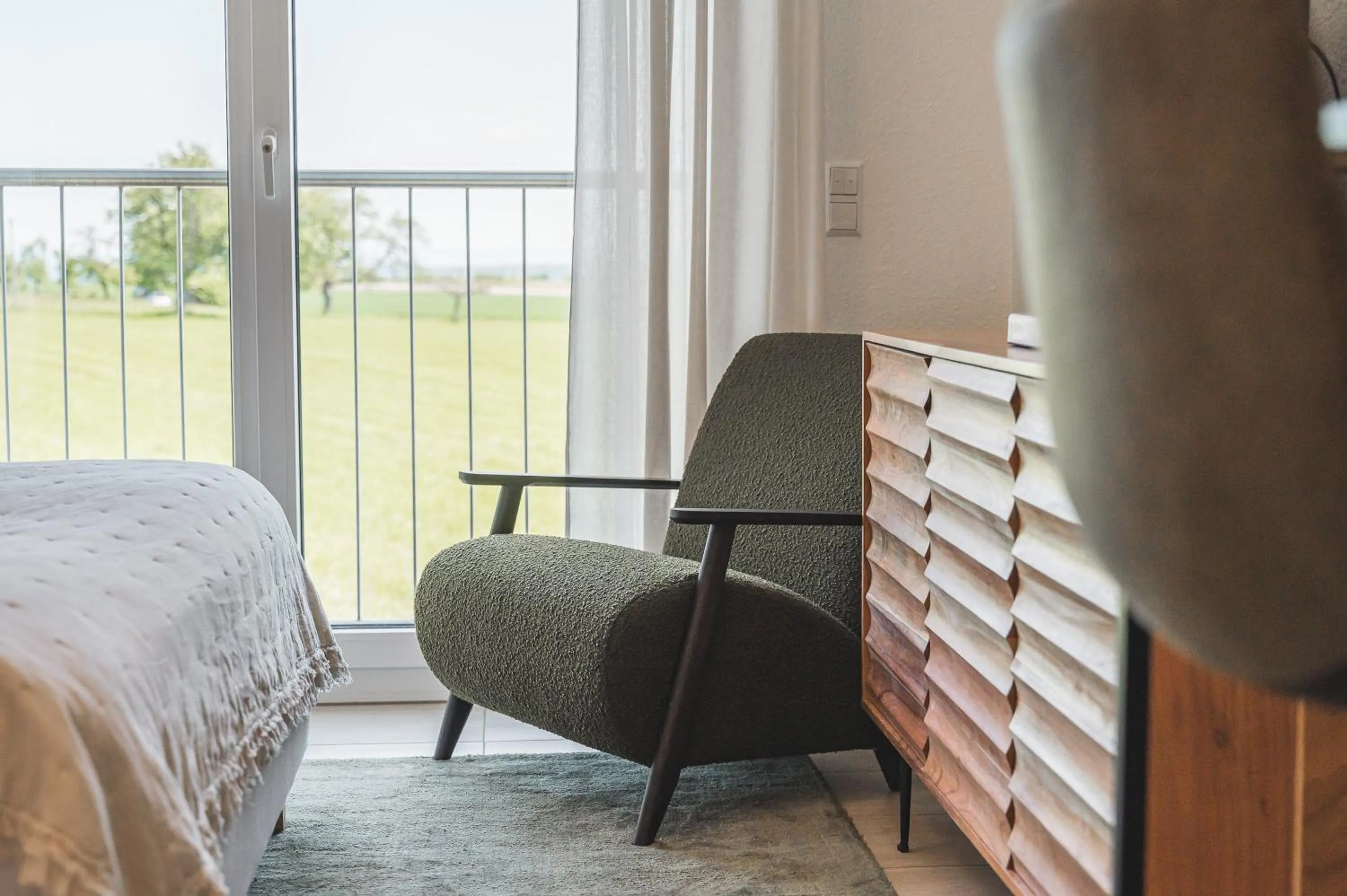 Seating area, Bed in The Serviced - Design Apartments