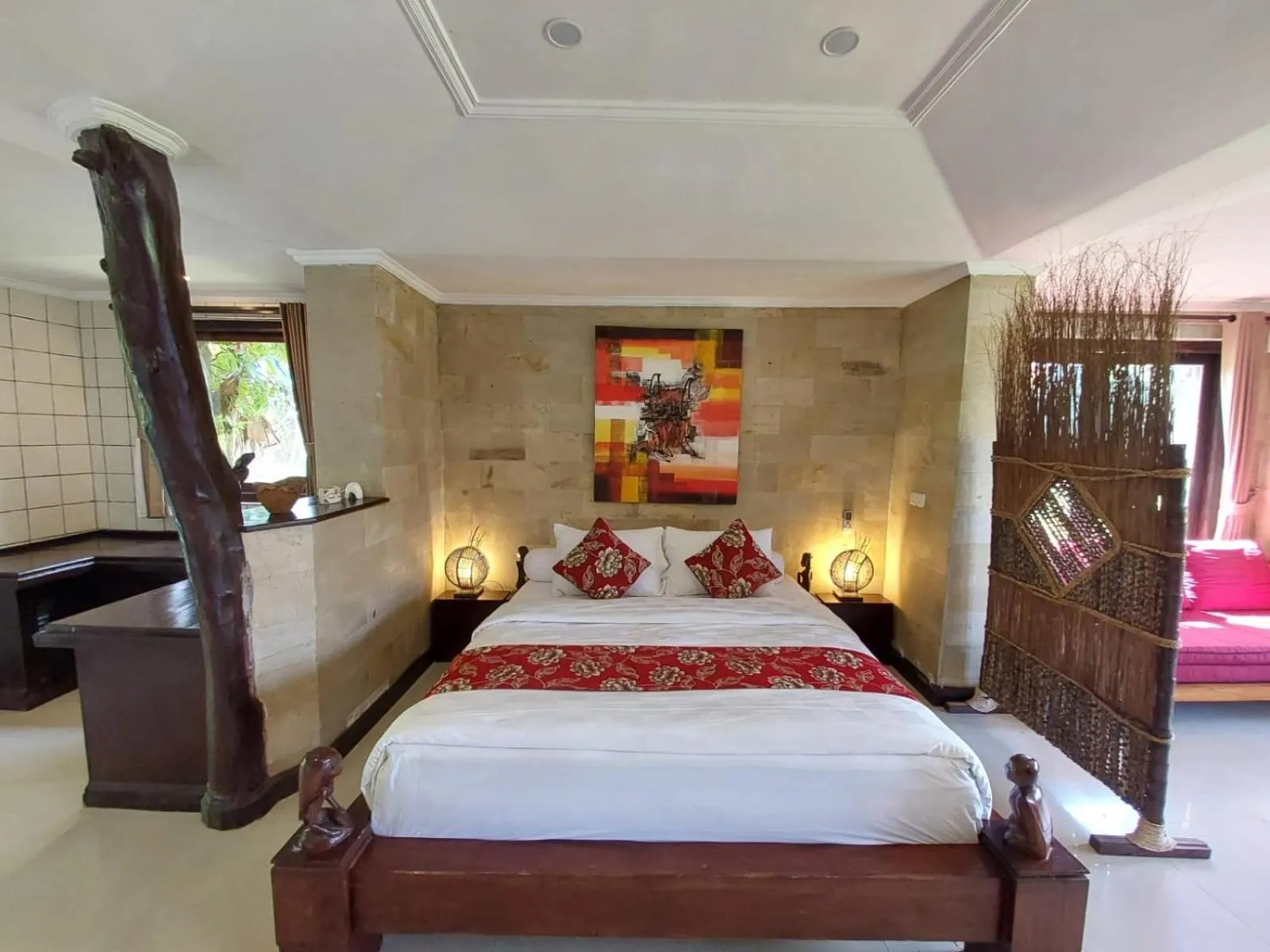 View (from property/room), Bed in Dzawani Ubud